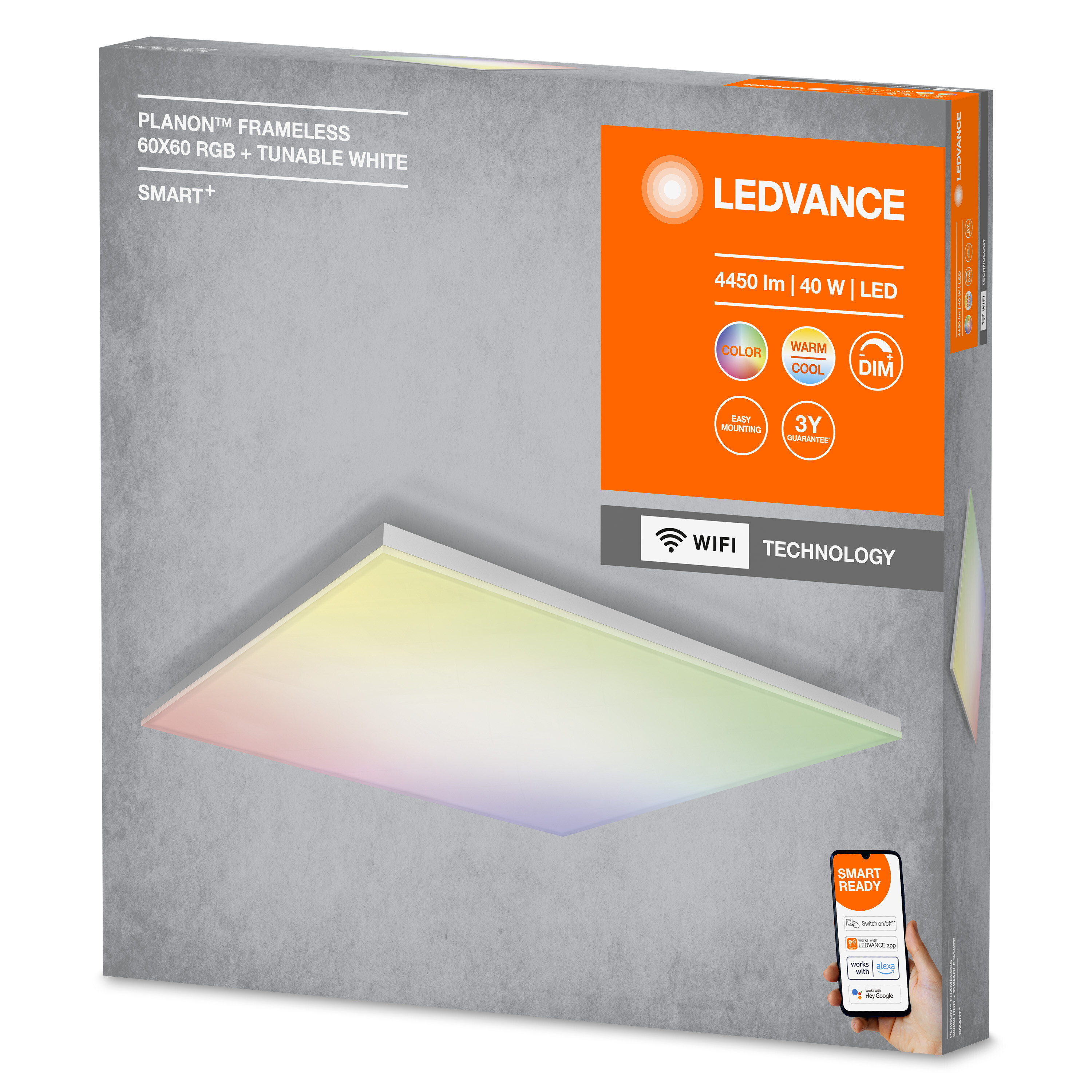 Panelleuchte Lichtfarbe LEDVANCE PLANON WIFI 600X600 SMART änderbar +