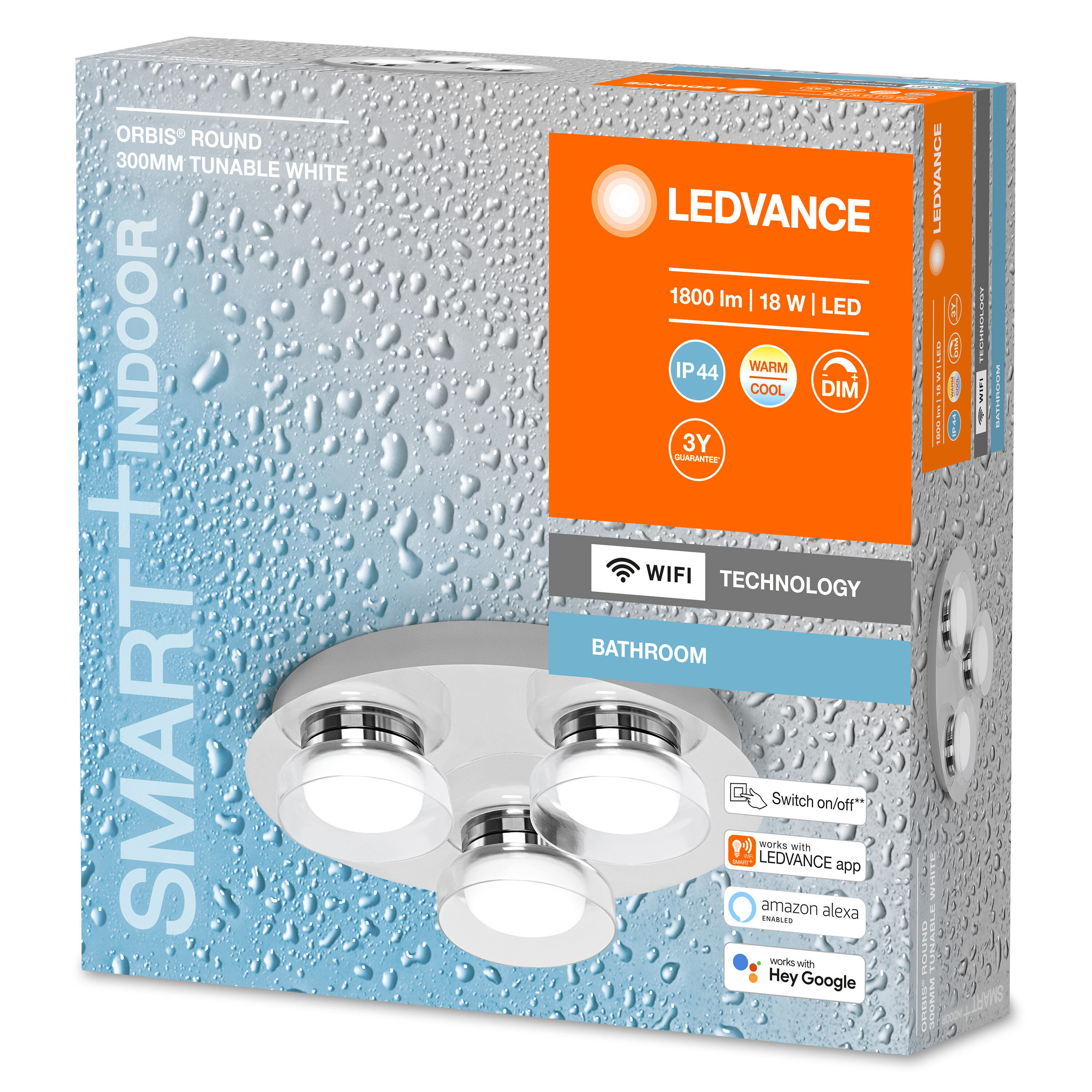 LEDVANCE BATHROOM DECORATIVE CEILING AND Lichfarbe WITH WIFI änderbar Badezimmerbeleuchtung WALL TECHNOLOGY