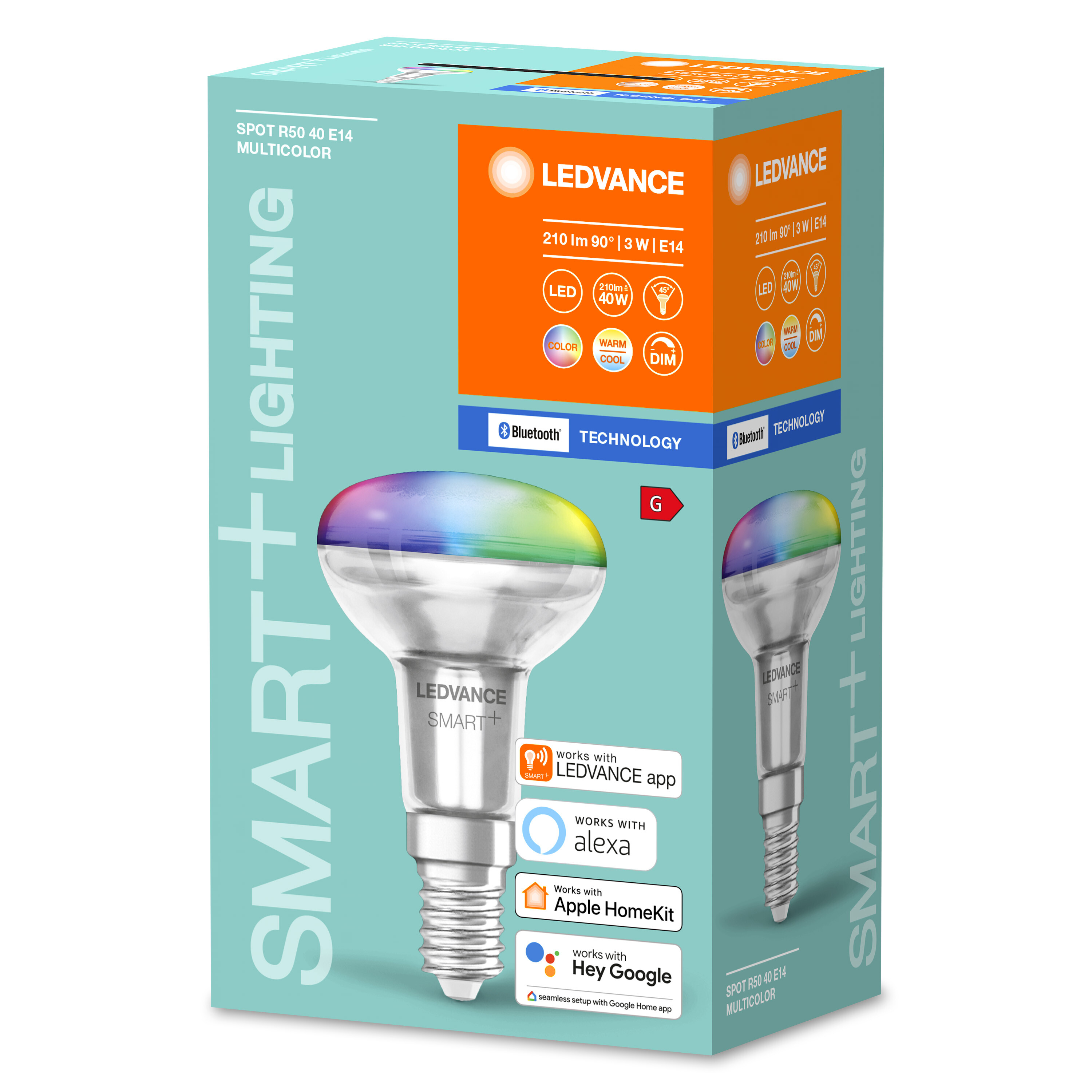 änderbar CONCENTRA Multicolor BT Lichtfarbe LEDVANCE LED 3W 40 Multicolor R50 E14 Lampe SPOT SMART+