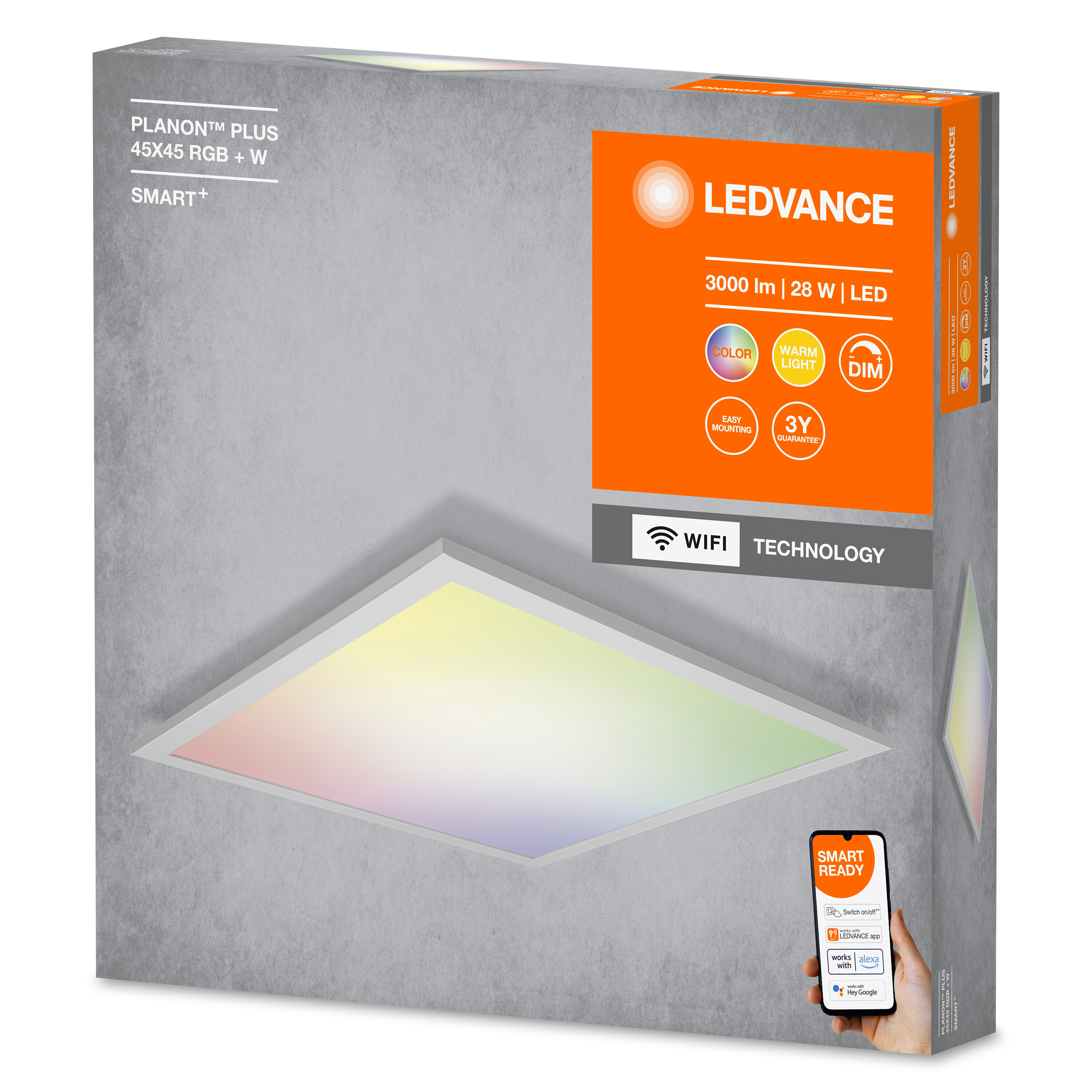 LEDVANCE SMART WIFI + PLUS Panelleuchte 450X450 PLANON RGBW