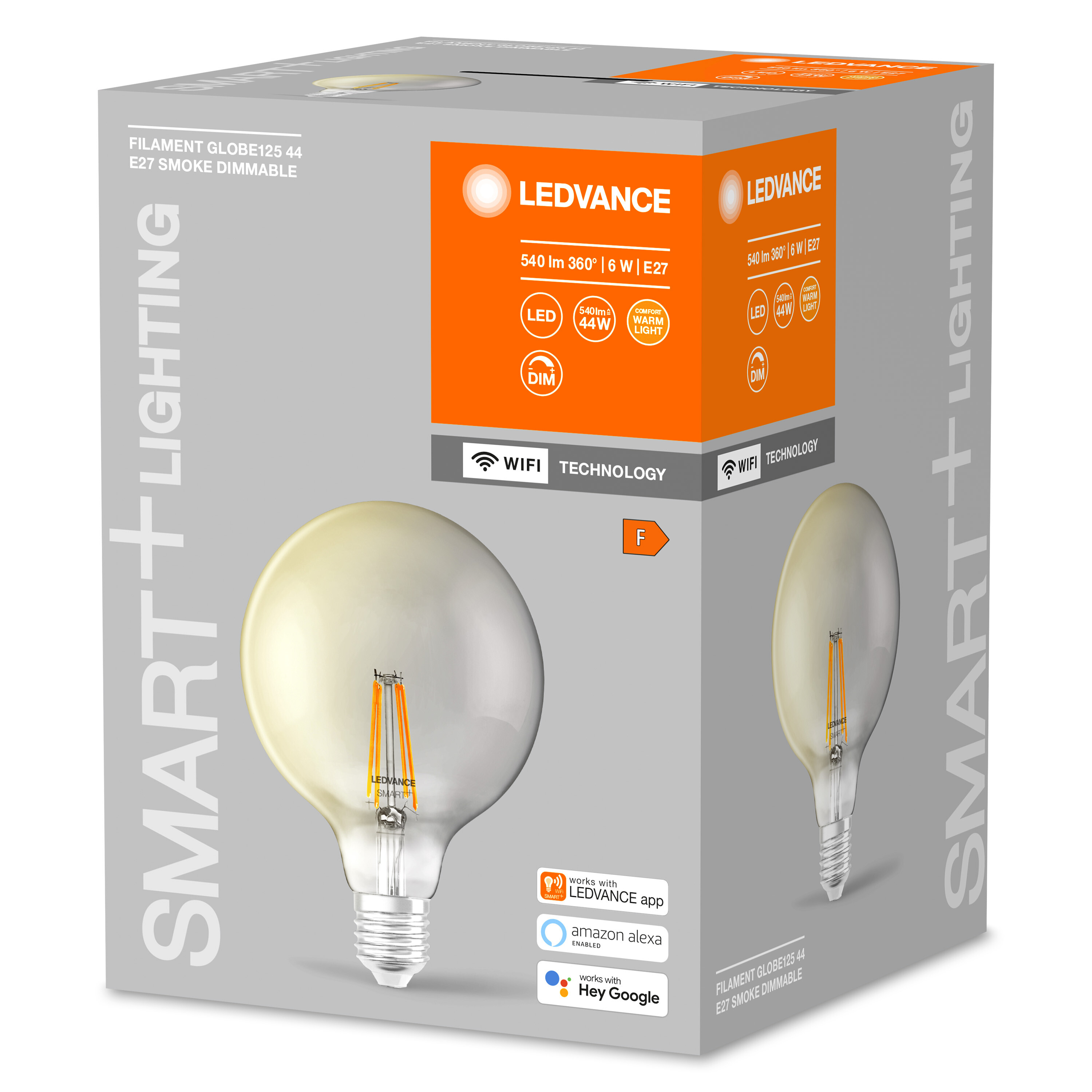 LEDVANCE SMART+ E27 Globe W/2500 LED Lampe Filament 6 Dimmable Warmweiß 44