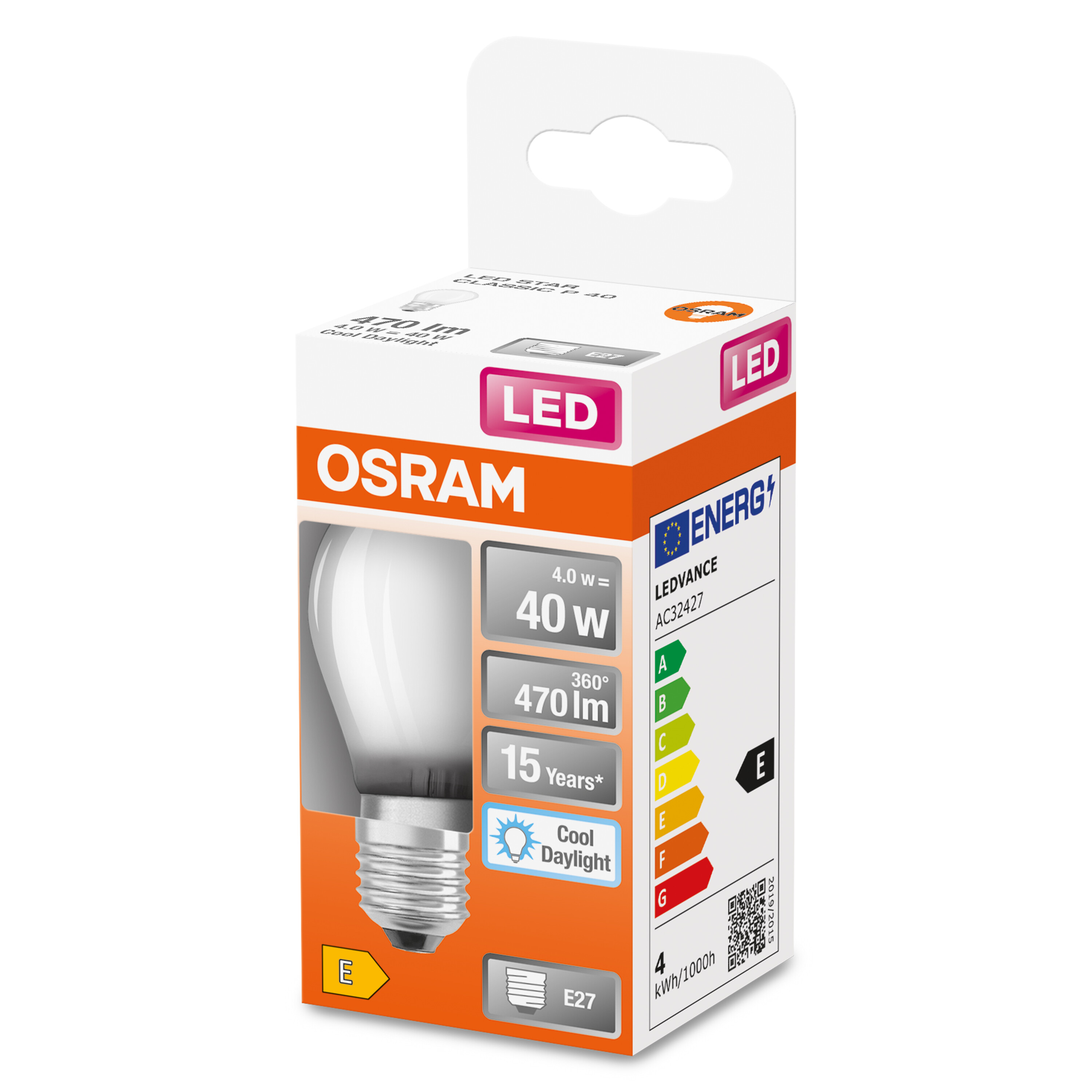 Retrofit LED OSRAM  Lampe Kaltweiß CLASSIC 470 Lumen LED P
