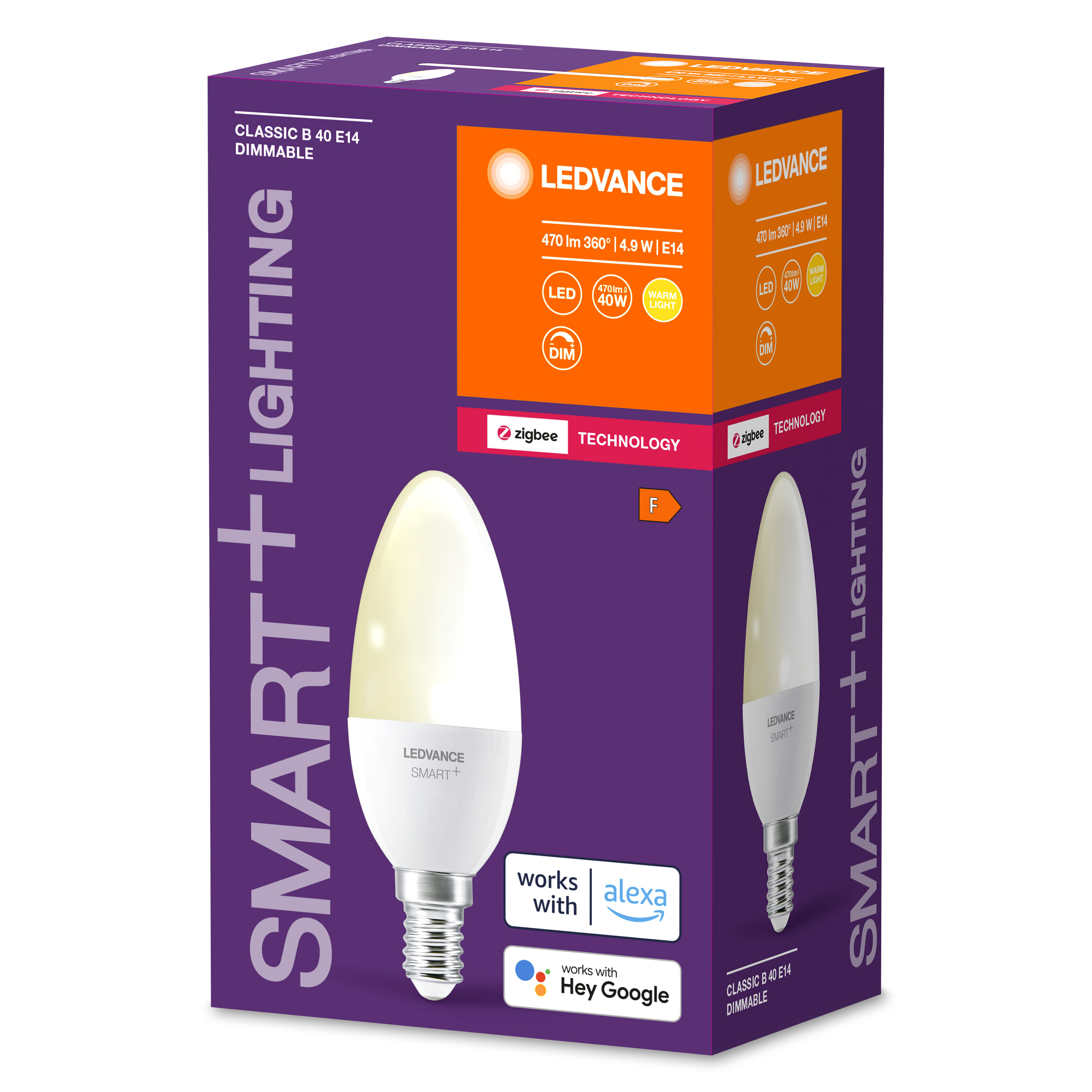 LEDVANCE SMART+ Classic Dimmable Smarte Lampe Warmweiß LED