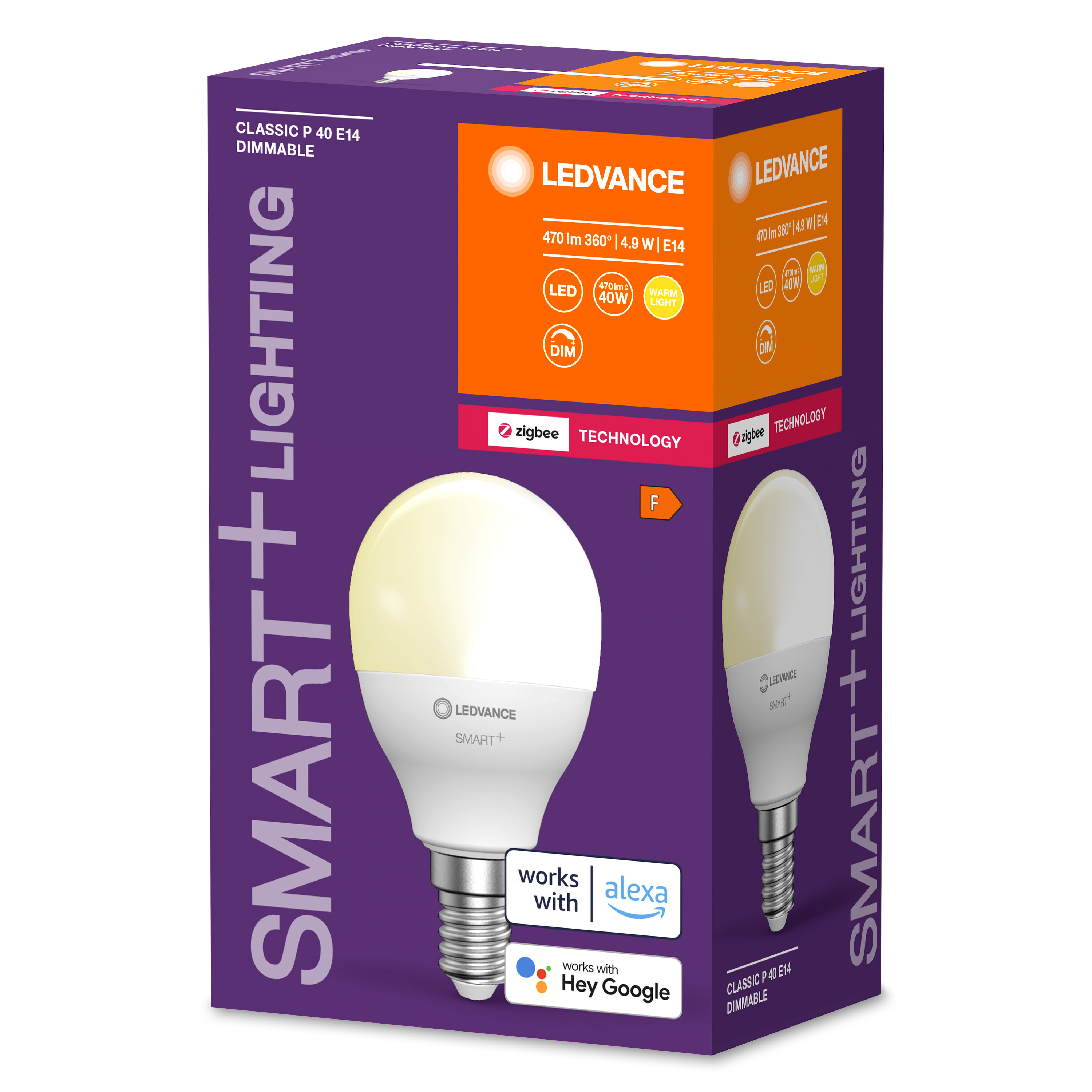 LEDVANCE SMART+ Classic Dimmable LED Smarte Lampe Warmweiß