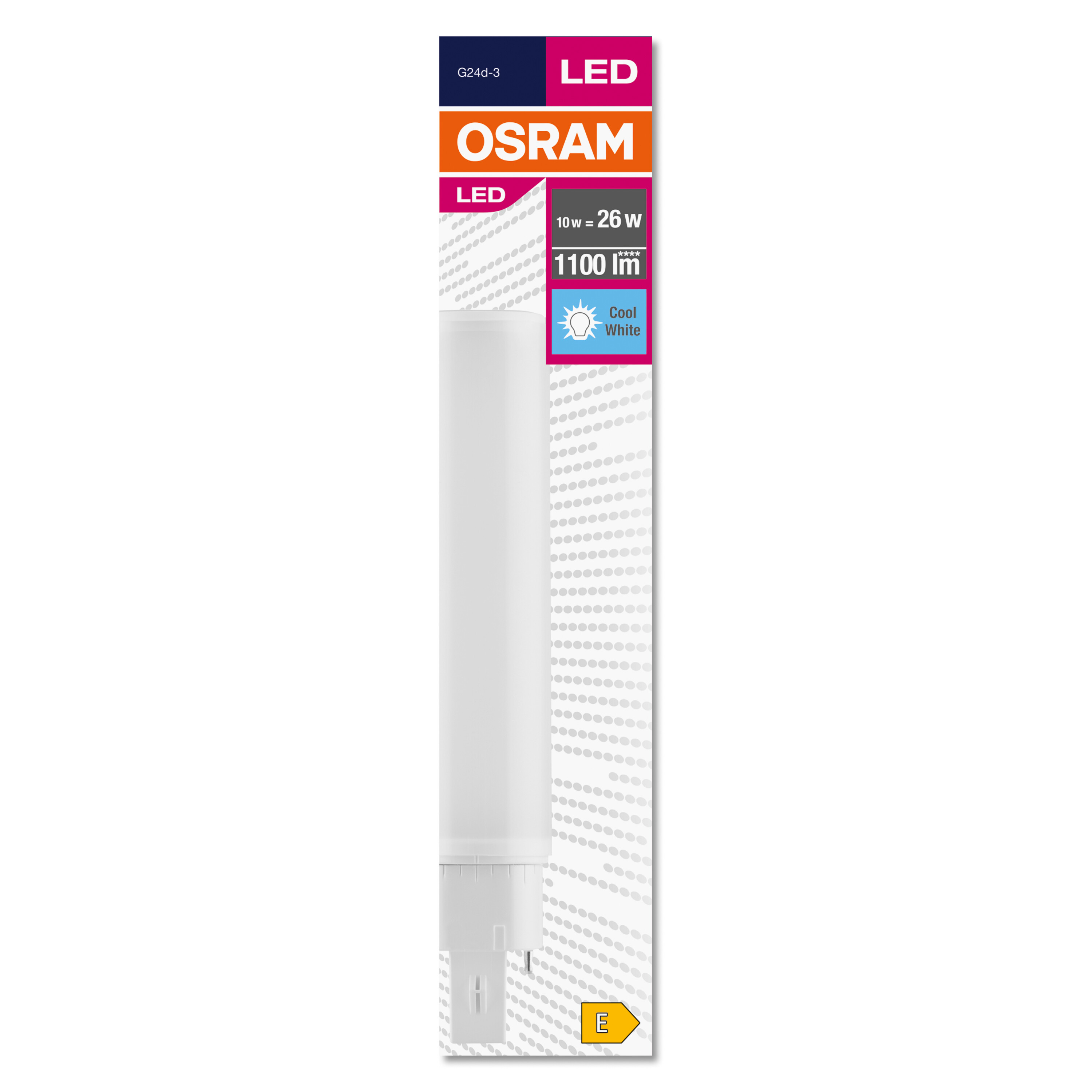 Osram LED-Lichtstab in Verpackung, mit kaltweißem Licht und Energiedetails.