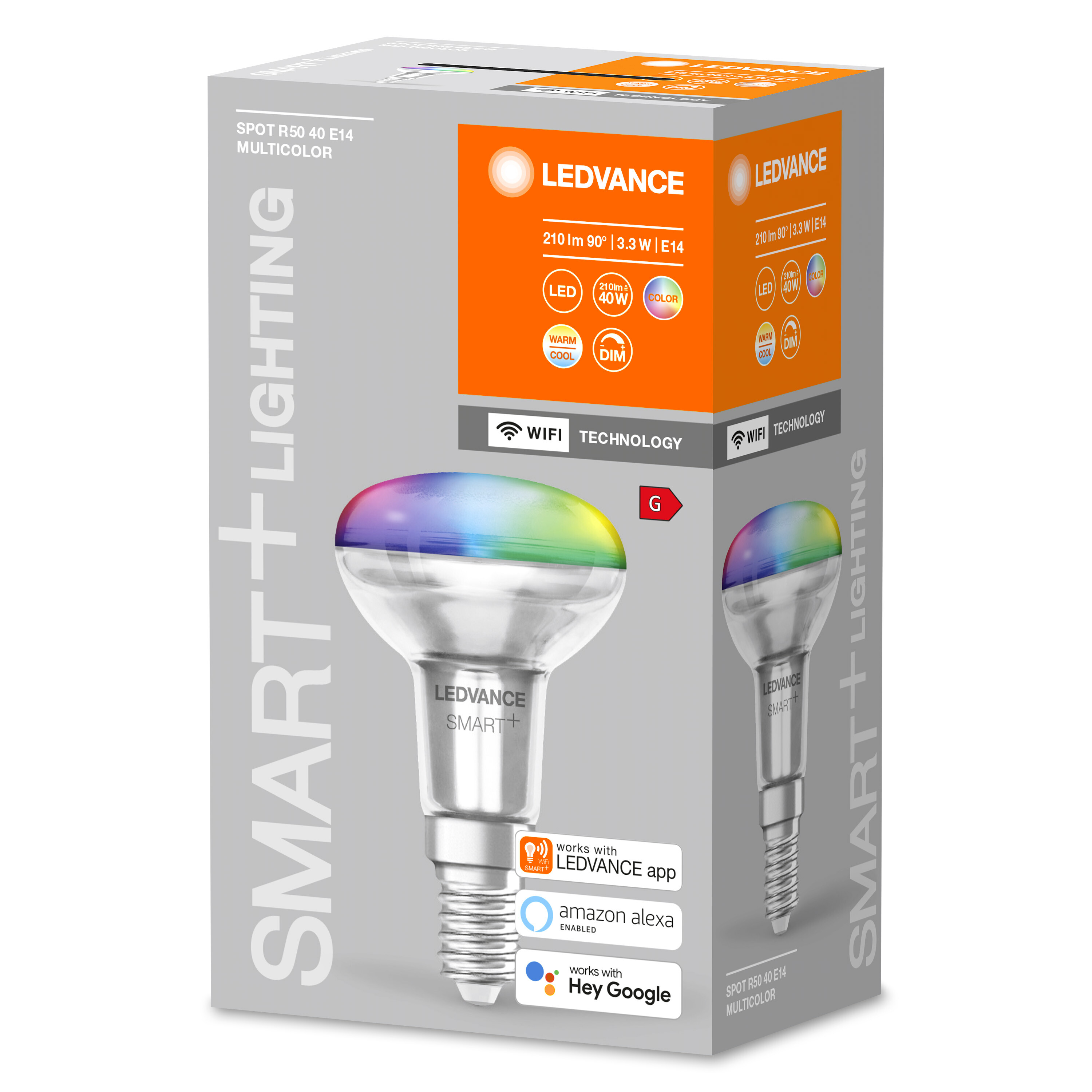 R50 E14 änderbar Lichtfarbe 40 Multicolor Lampe CONCENTRA LEDVANCE 3W LED SMART+ Multicolor SPOT