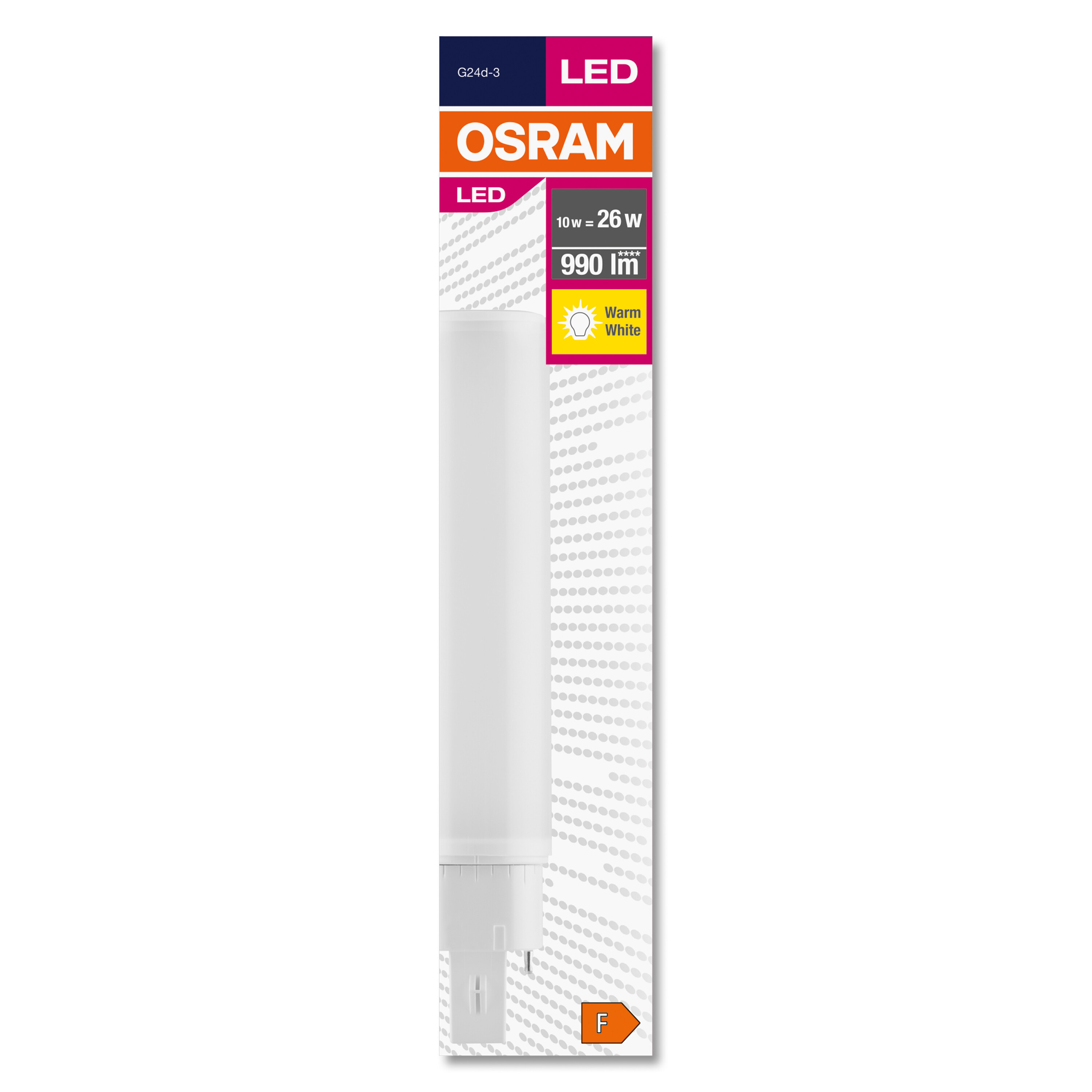 OSRAM LED-Lichtleistenverpackung mit Produktspezifikationen, auf weißem Hintergrund.
