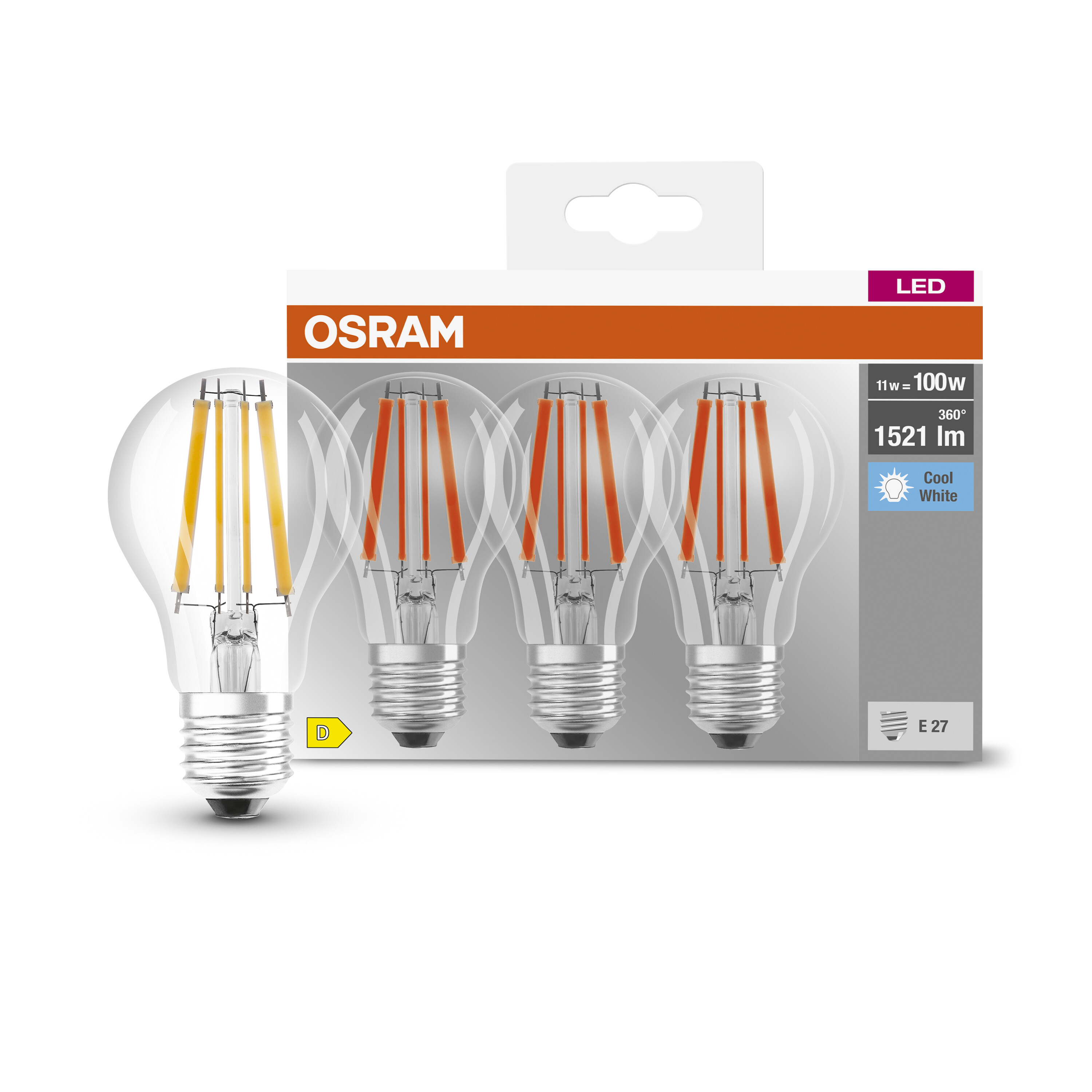 OSRAM  LED BASE CLASSIC LED lumen 1521 Lampe A Kaltweiß