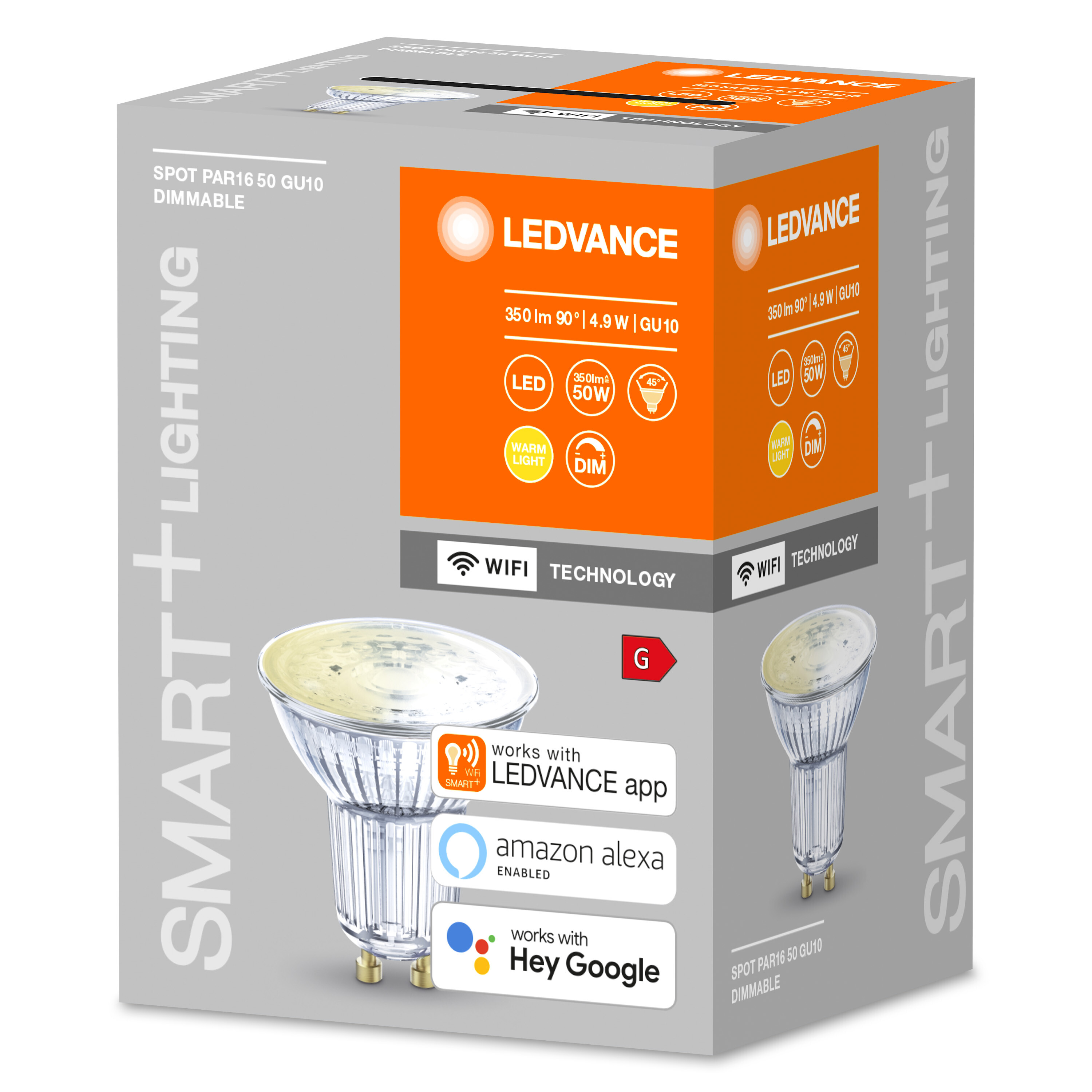 LEDVANCE SMART+ WiFi SPOT GU10 LED-Refektorlampe Dimmable Warmweiß