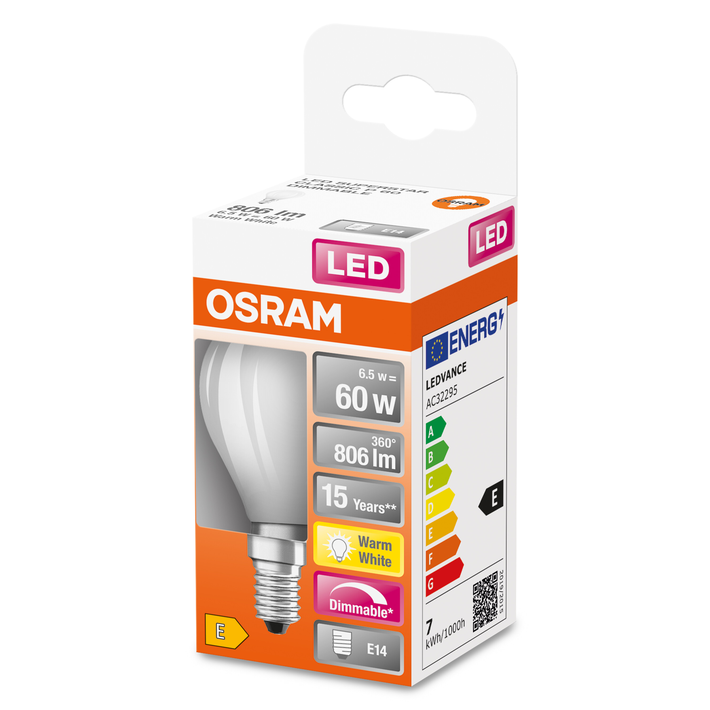 OSRAM  LED Retrofit Lumen LED P DIM CLASSIC 806 Lampe Warmweiß