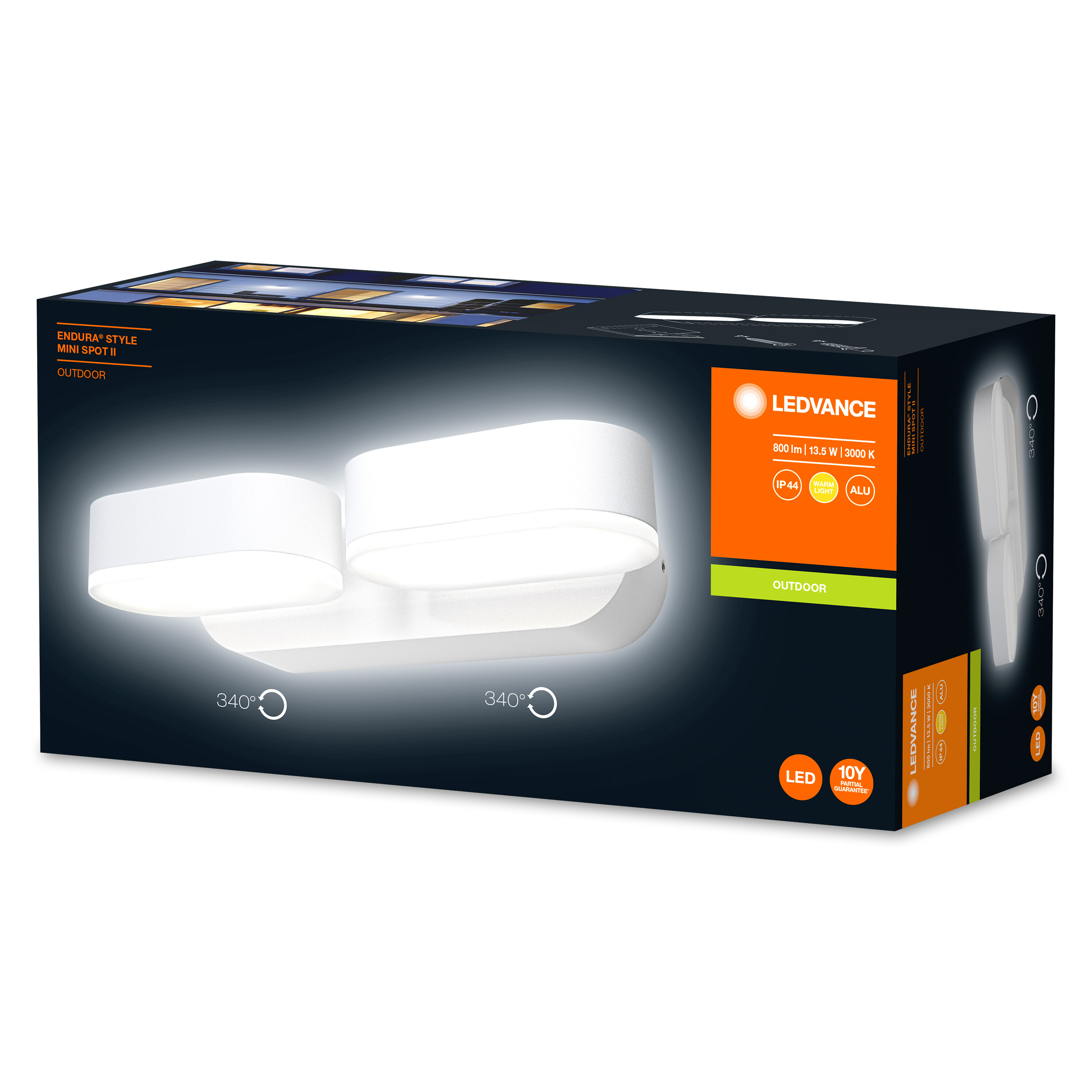 Eine Box mit einer weißen LED-Leuchte mit dem Firmenlogo LEDVANCE.
