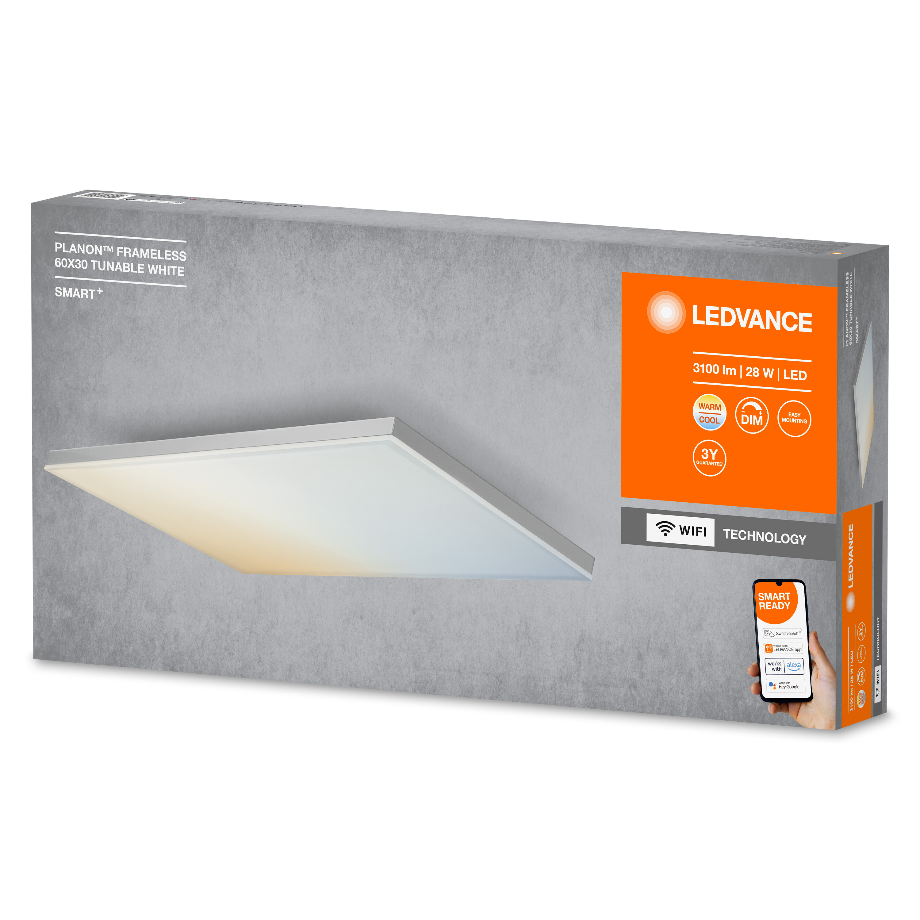 Lichtfarbe Panelleuchte 600X300 WIFI + SMART änderbar PLANON LEDVANCE