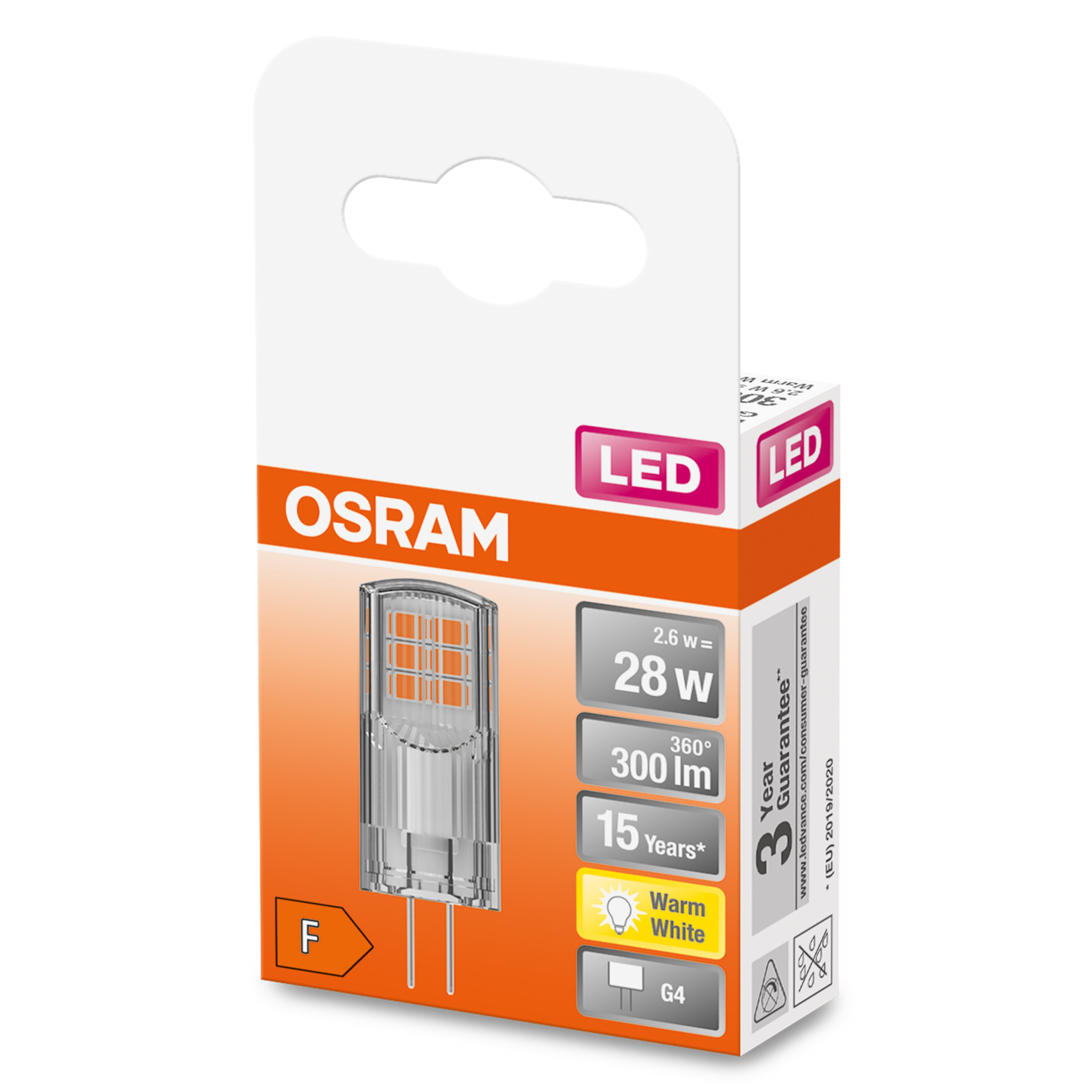 OSRAM  LED Warmweiß Lampe Lumen 12 LED 300 V PIN
