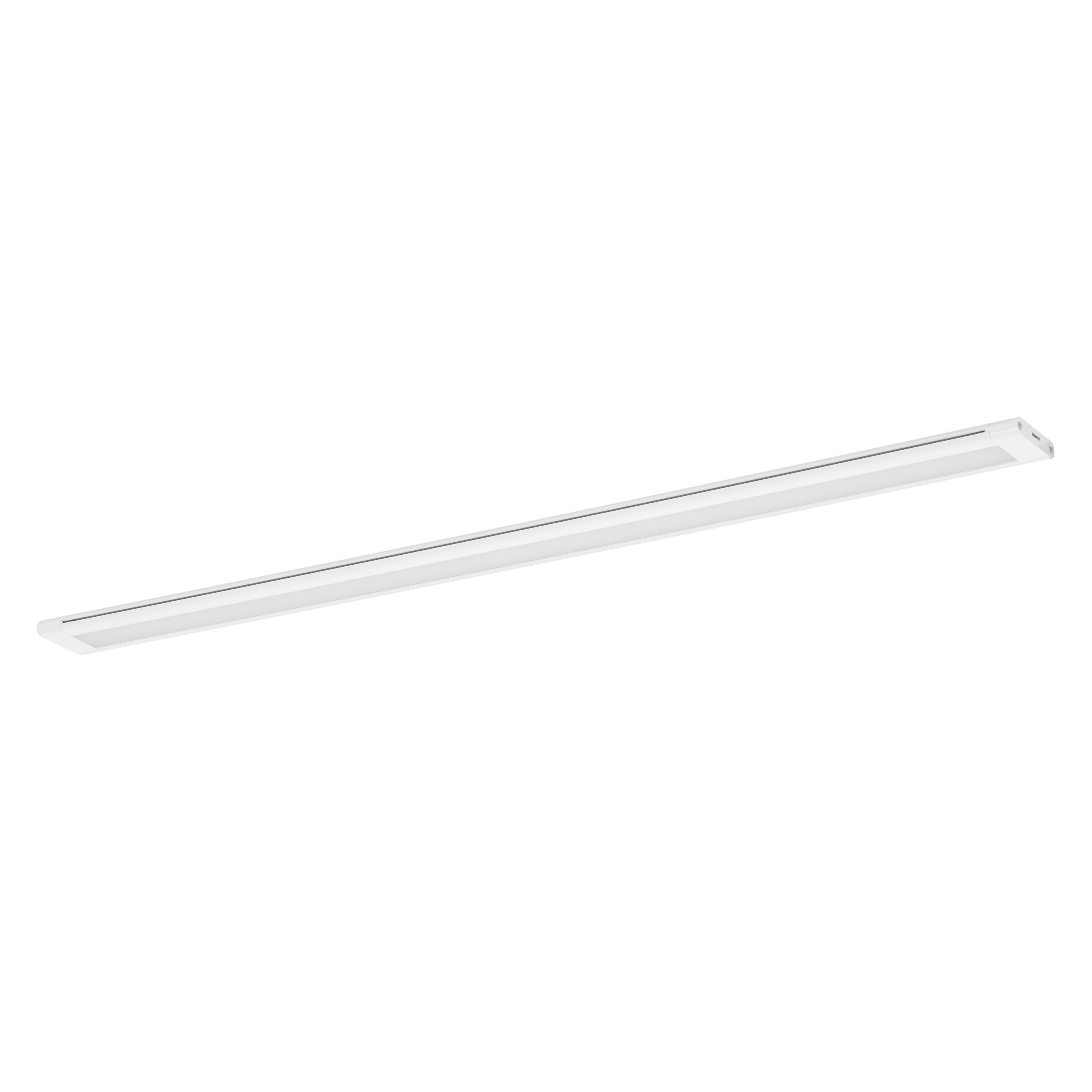 Lange weiße LED-Leuchte. Rechteckige Form, emittiert weißes Licht.