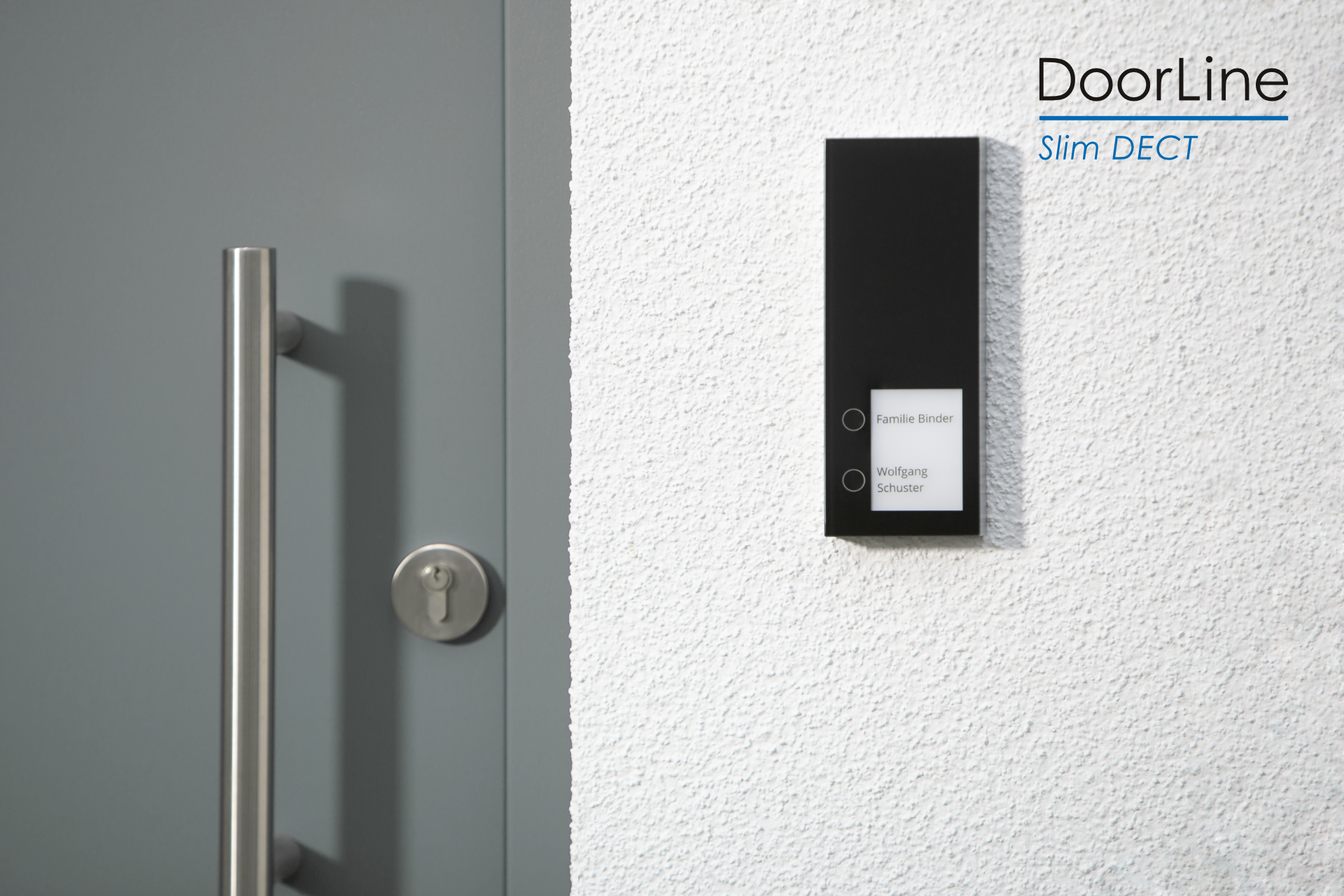 DOORLINE Slim DECT - die für die Türsprechstelle Schwarz Türsprechanlage, FRITZ!Box
