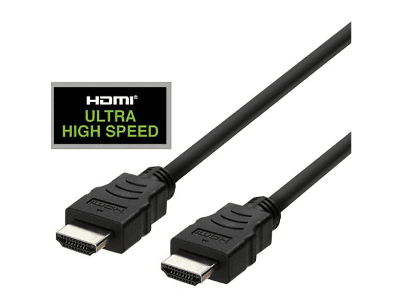 DELTACO Speed High 48Gbps, ULTRA 1m, HDMI-Kabel, DELTACO schwarz HDMI-Kabel