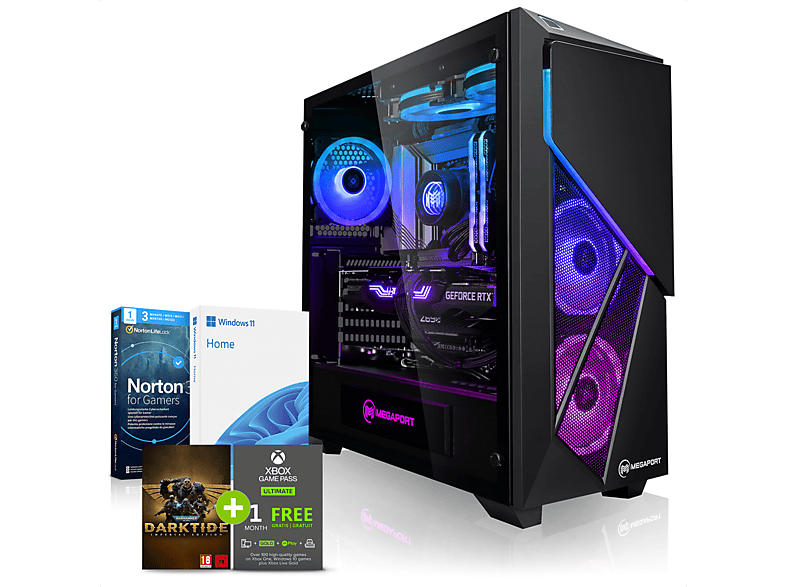 MEGAPORT Gaming PC AMD Ryzen 5 7600X, Windows 11, Gaming PC , 16 GB RAM