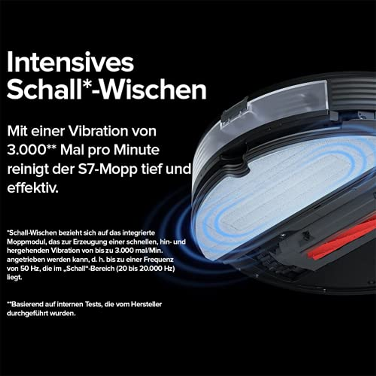 Tekst ze zbliżeniem czarno-srebrnego urządzenia czyszczącego. Pokazuje również niebieskie światło.