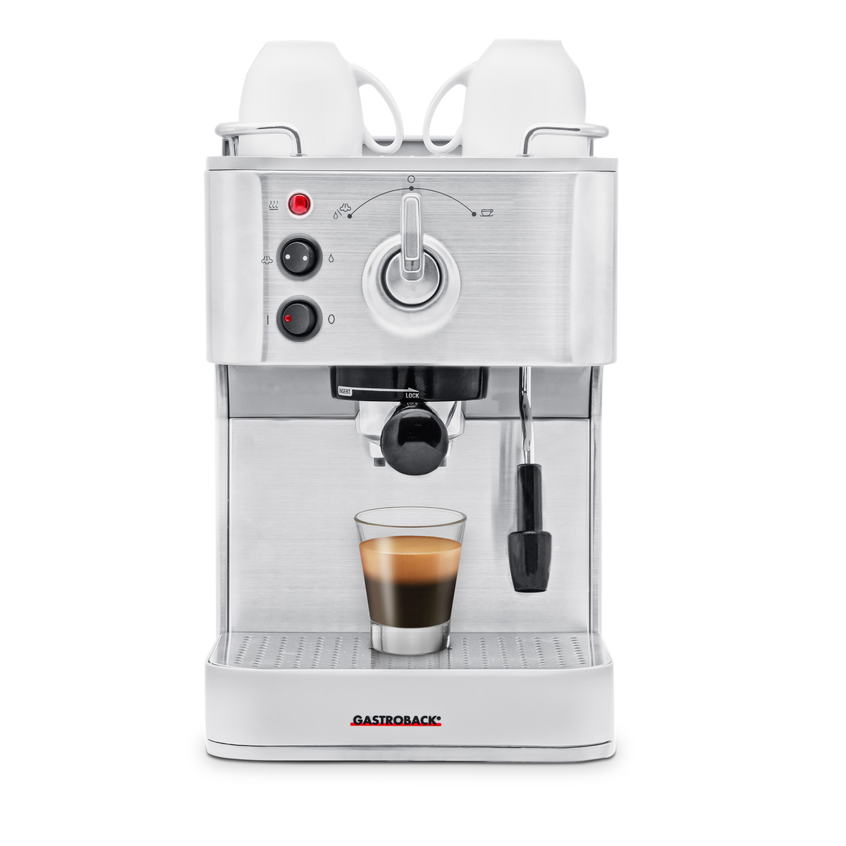 Gastroback 42606 Design espresso plus cafetera puls 1250 w 1 liter 0 decibeles acero inoxidable plata 1250w express 15 2