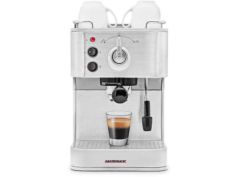 42606 GASTROBACK Edelstahl/Silber ESPRESSO Espressomaschine PLUS DESIGN