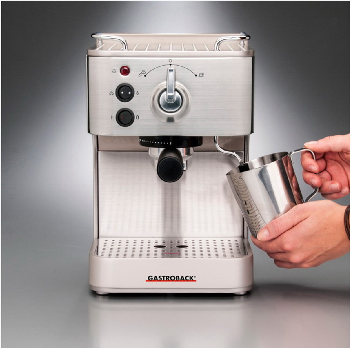 GASTROBACK 42606 ESPRESSO DESIGN Espressomaschine Edelstahl/Silber PLUS