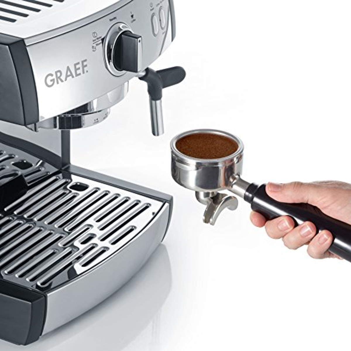 GRAEF ES Espressomaschine EUSET CM702 702 STANDARDSET+KAFFEEMÜHLE Schwarz matt PIVALLA