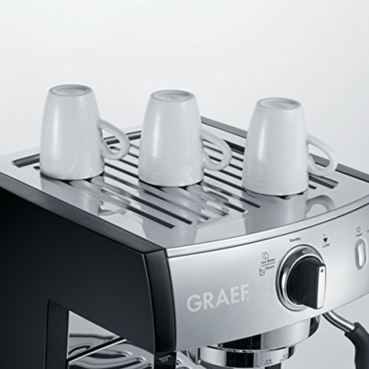 GRAEF ES 702 EUSET STANDARDSET+KAFFEEMÜHLE CM702 Schwarz Espressomaschine PIVALLA matt