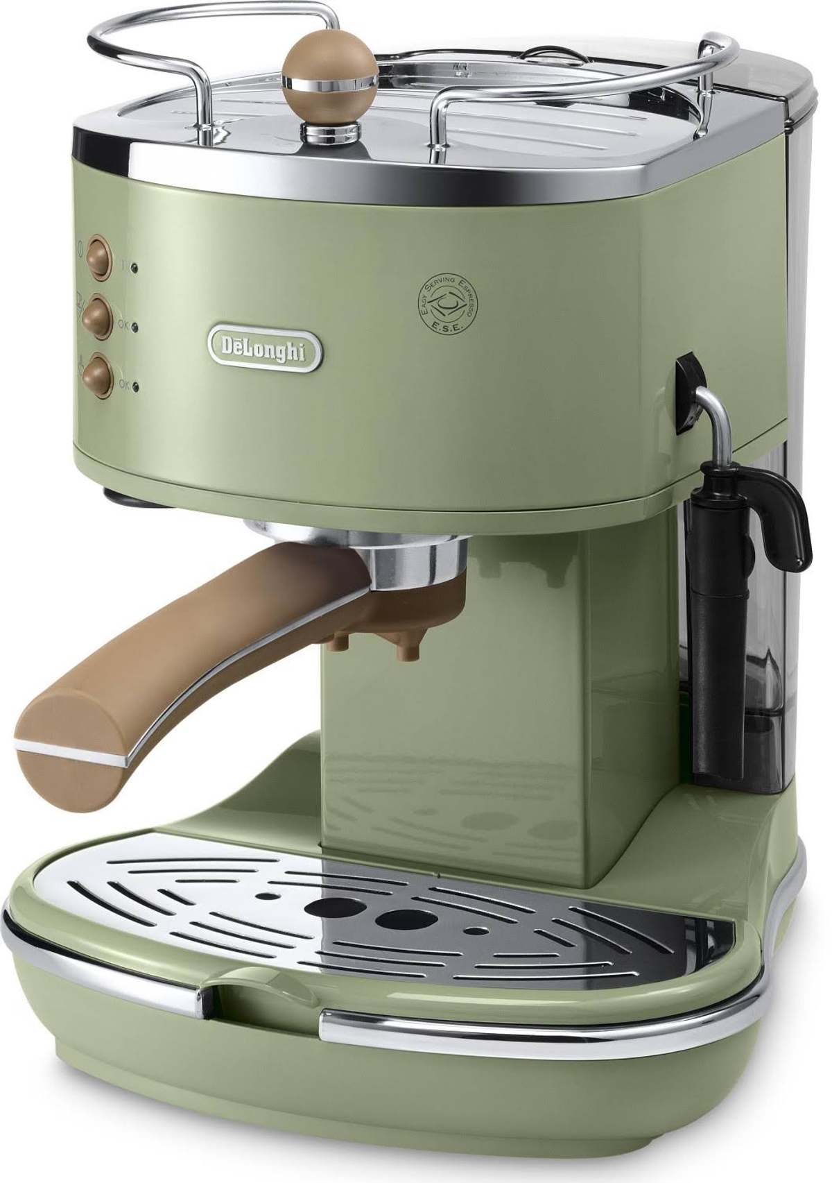 Cafetera express - 74820 DE LONGHI, 15 barbar, 1100 W, 2 tazas, Verde