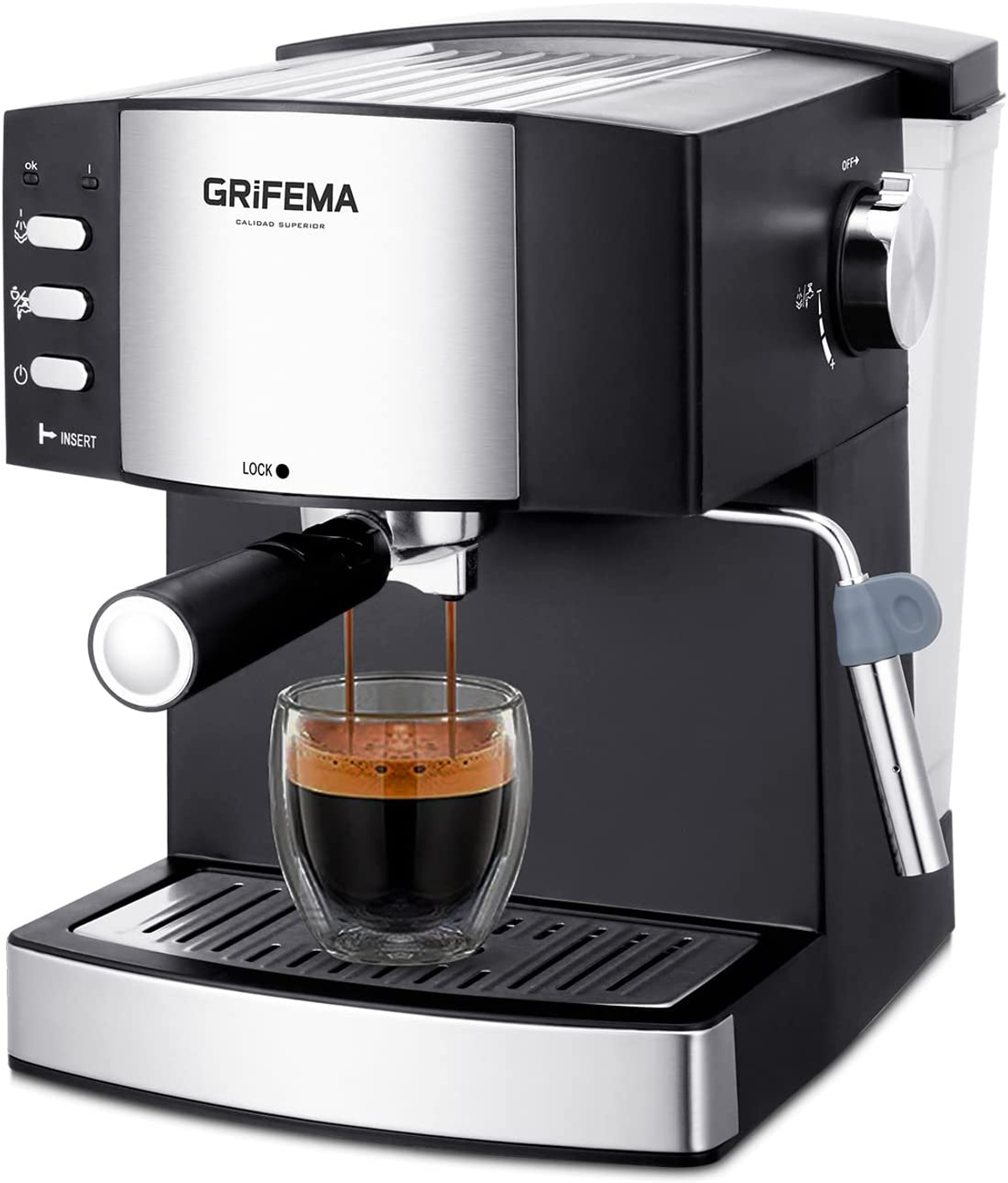 Cafetera express - GC3002 GRIFEMA, 850 W, Negro