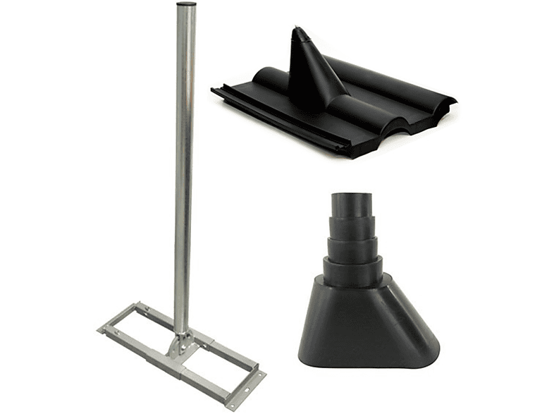 Manschette schwarz Dachsparrenhalter Silber PREMIUMX Stahl PROFI Dachabdeckung X100-48 Dachsparrenhalterung, Frankfurter