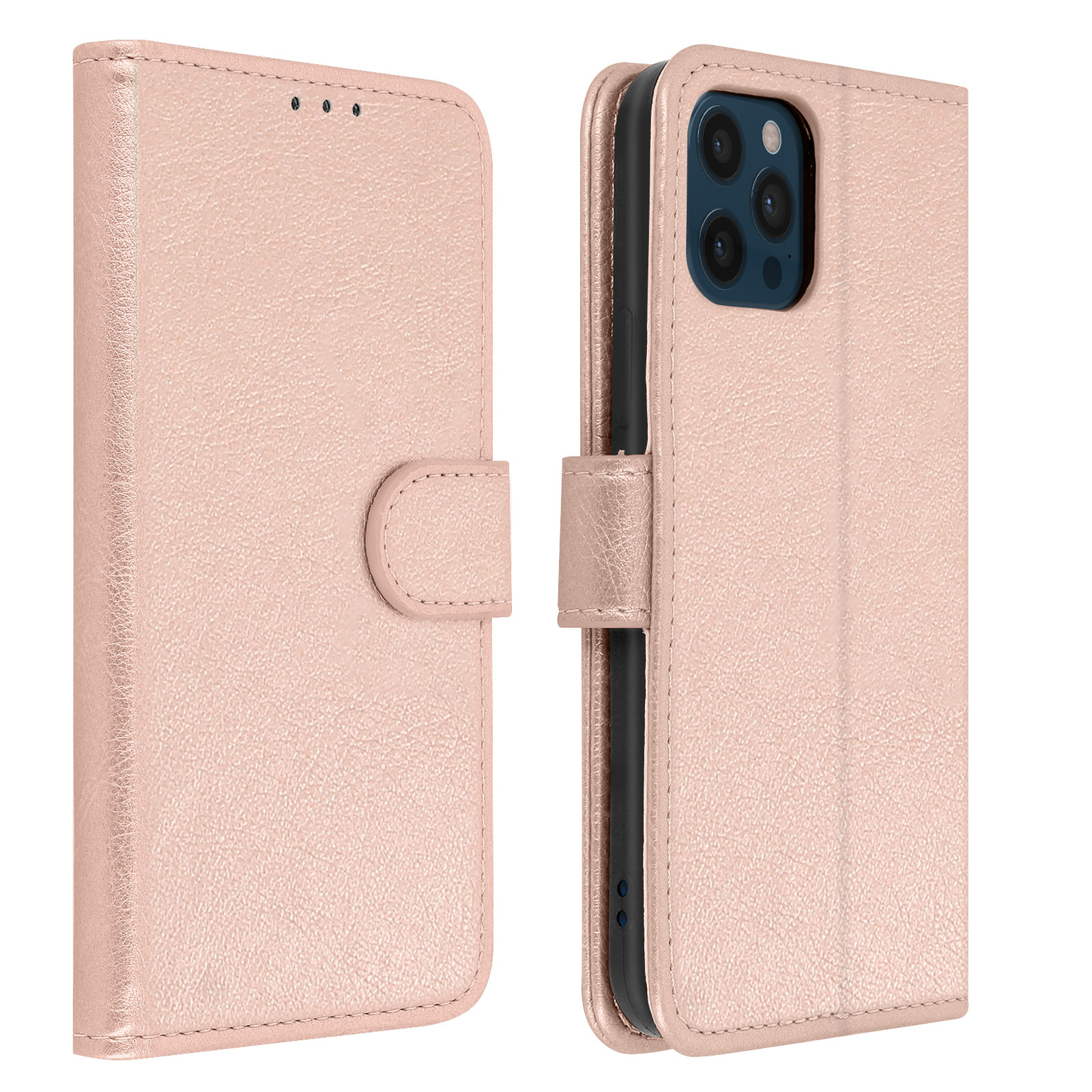 Series, Max, 12 Apple, iPhone AVIZAR Pro Bookcover, Chesterfield Rosegold