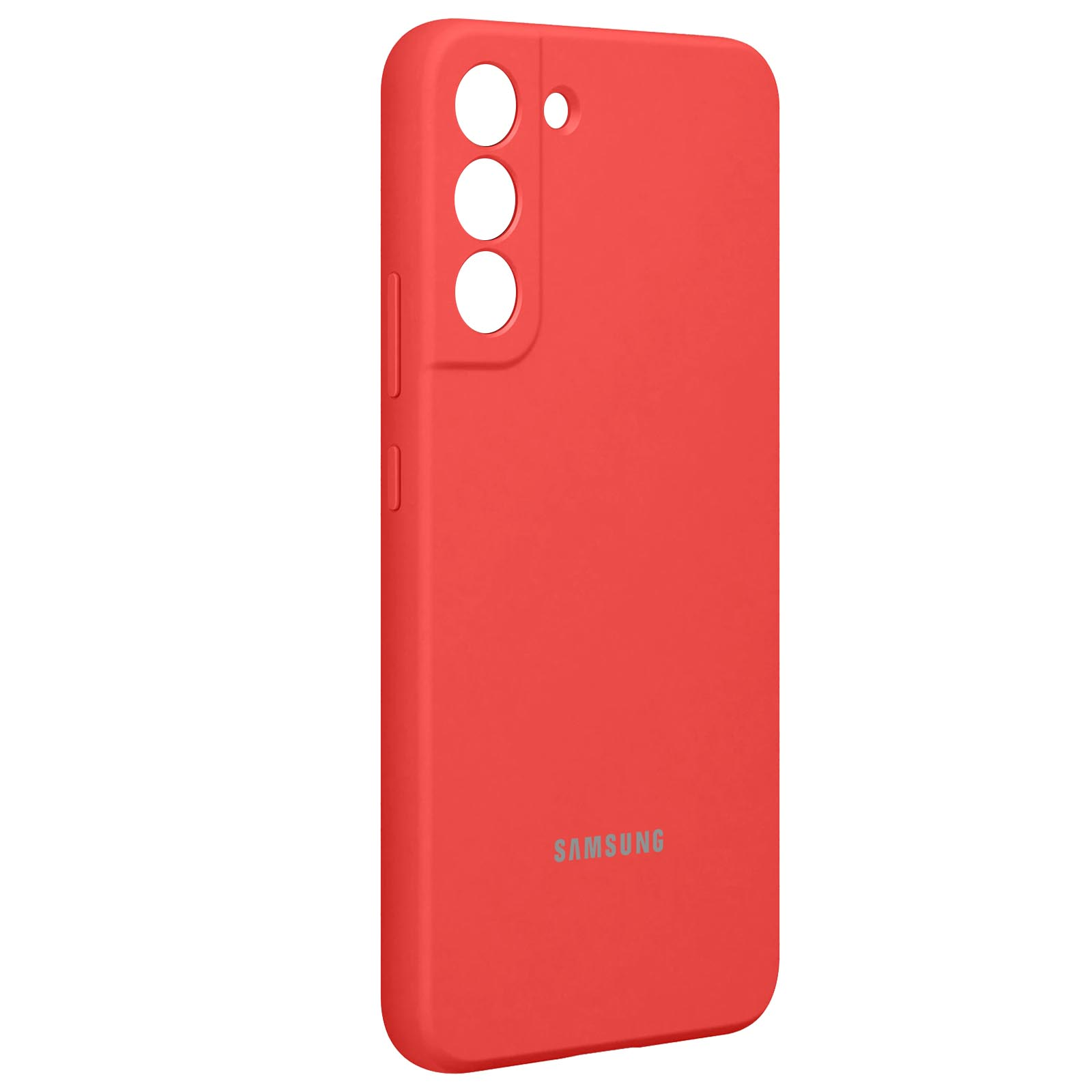 SAMSUNG Silicone Cover Samsung, Series, Plus, S22 Korallenrot Galaxy Backcover
