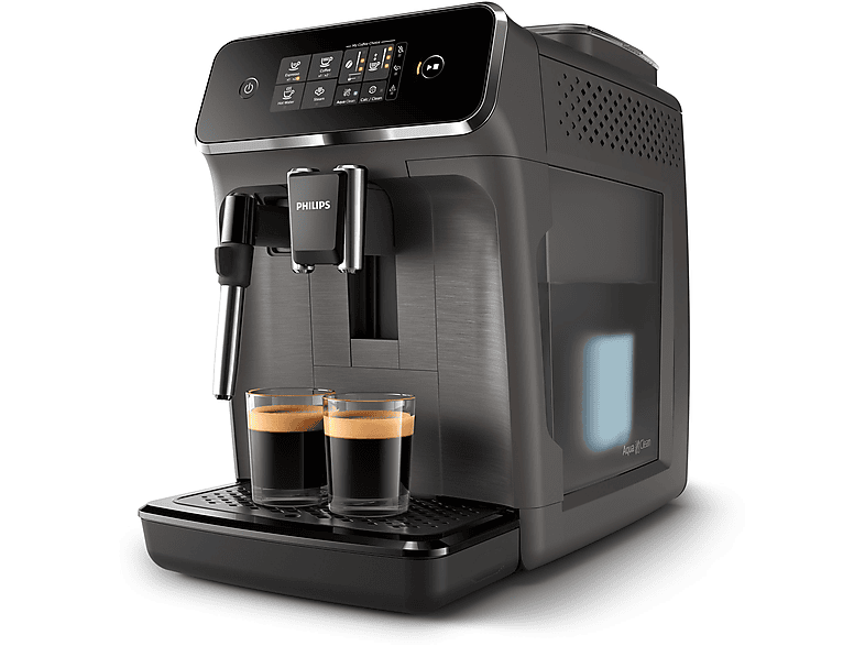 Cafetera express - PHILIPS EP2224/10, 15 bar, 1,5 W, 2 tazas, Gris