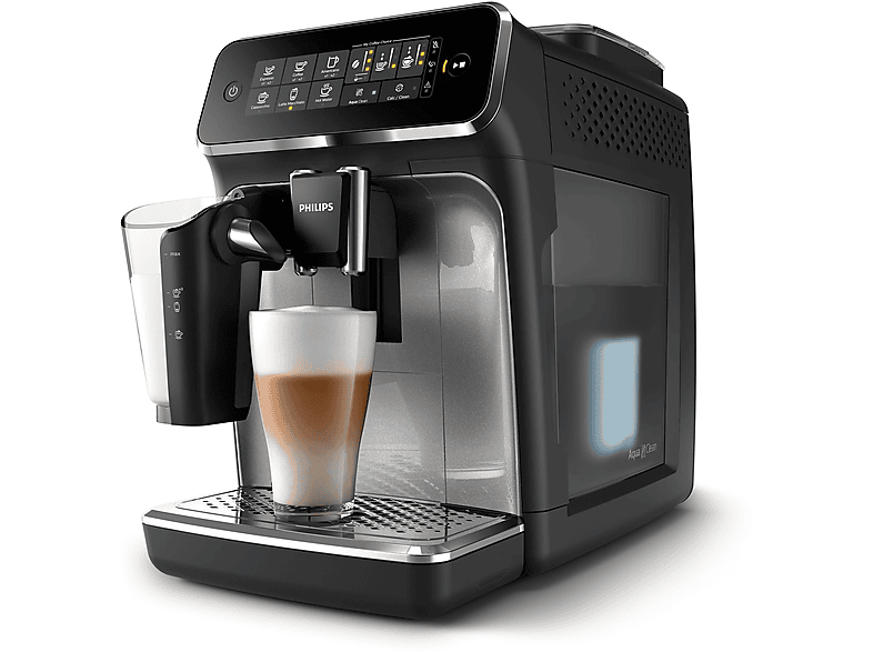 PHILIPS EP 3246/70 3200 LATTEGO Kaffeevollautomat Arena Matt-Schwarz/Silber-lackierte SW