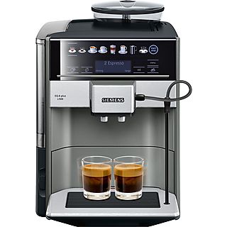 Cafetera express - SIEMENS TE655203RW, 19 bar, 1500 W, 2 tazas, Negro