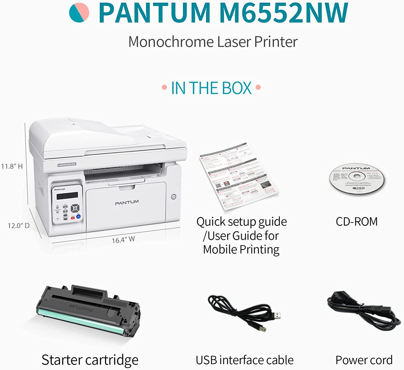 PANTUM M6550NW Netzwerkfähig Multifunktionsdrucker WLAN Laser
