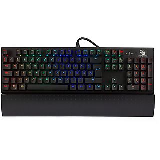 Teclado con cable - DEEPGAMING DeepSolid, Wired, Teclas iluminadas, Negro