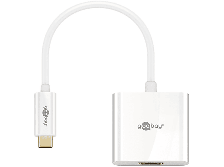 GOOBAY USB-C auf Adapterkabel, Weiß 66259 HDMI,