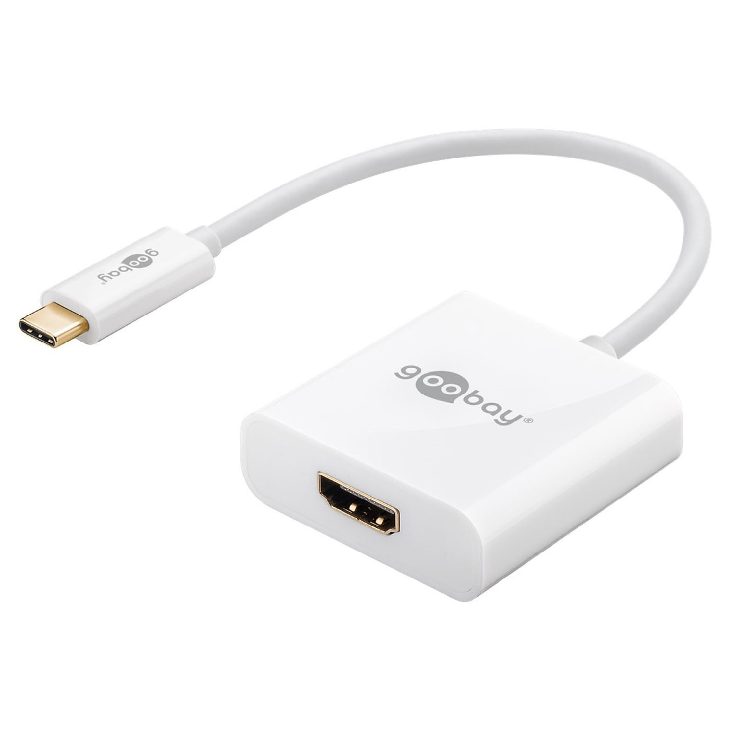66259 Weiß auf GOOBAY USB-C HDMI, Adapterkabel,