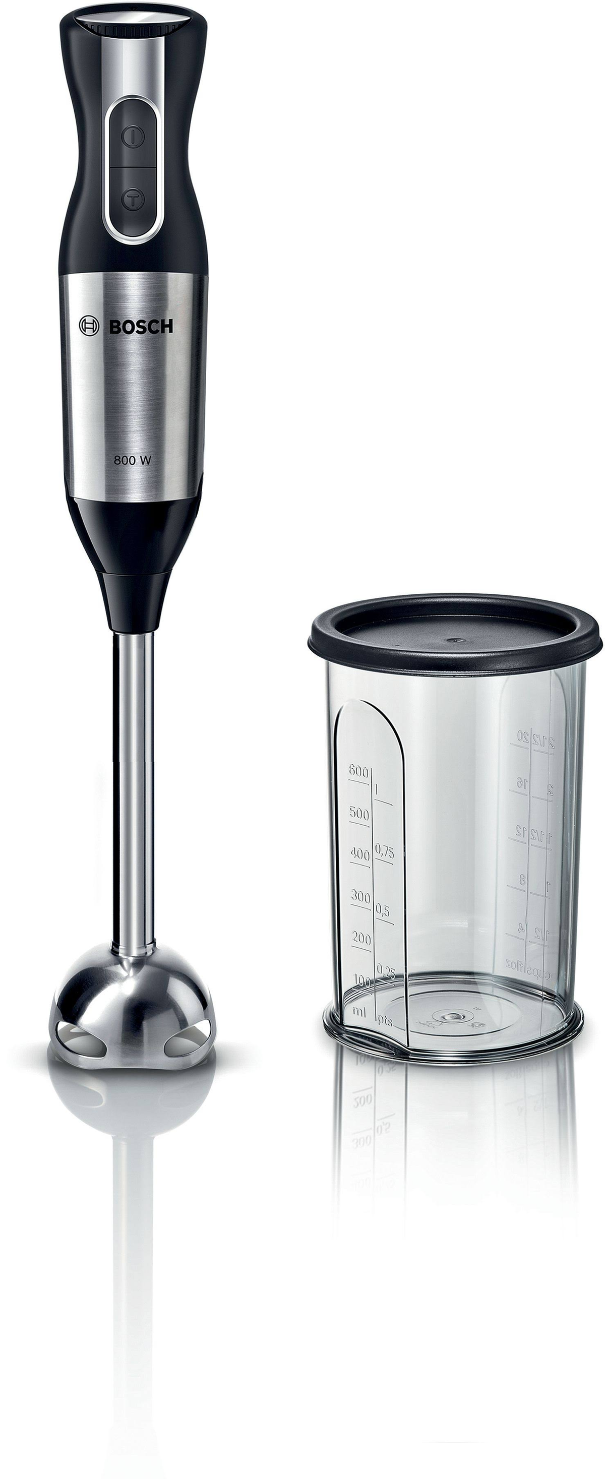 Batidora de mano - MS6CM4110 BOSCH HOGAR, 800 W, 12 velocidades, Inox