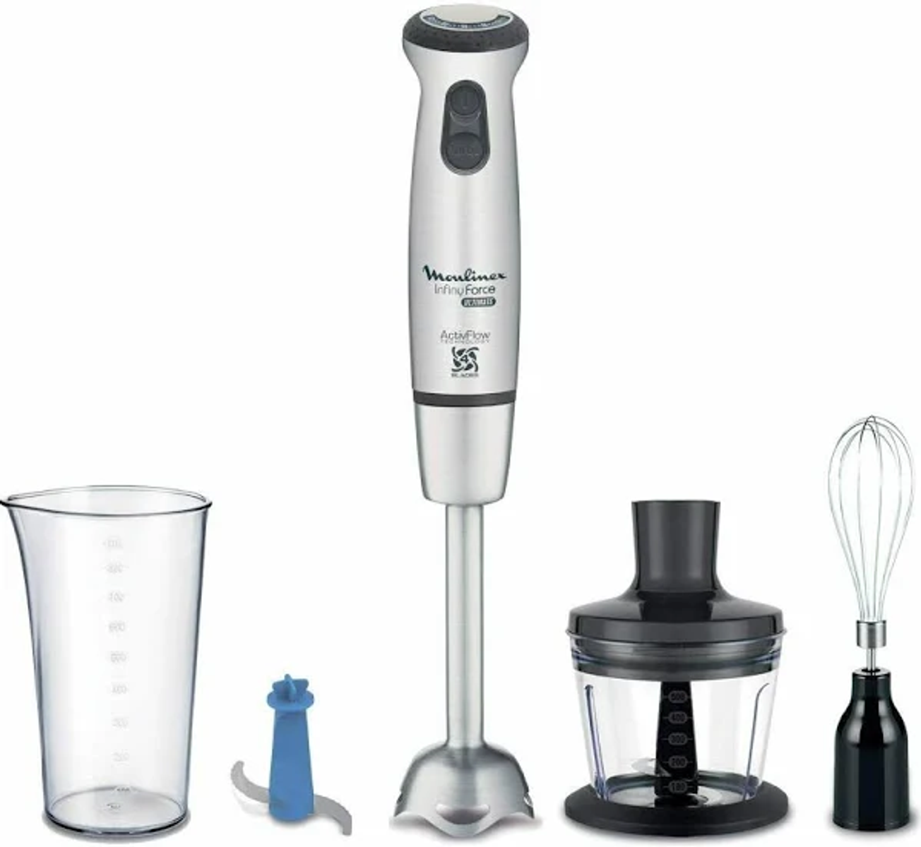 Batidora De Mano moulinex dd87kd10 1000 w varilla infiny force ultimate cocktail coktail 1000w 25 velocidades acero inoxidable minipicadora infinity con accesorios 4 en 1 y turbo cuchillas 08 dd87kd