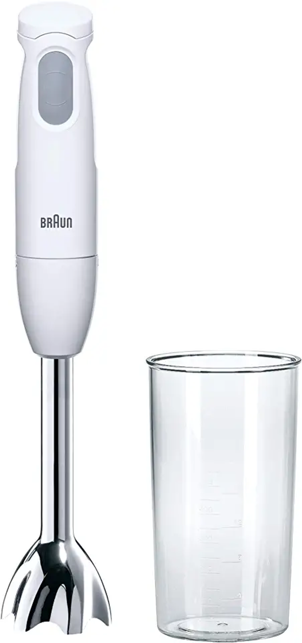 BRAUN MQ 100 CURRY ml) (450 600 Stabmixer WEISS/GRAU Watt, Weiß/Grau