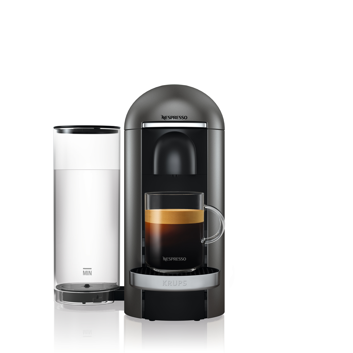 KRUPS XN T Titanium Kapselmaschine 900 NESPRESSO TITAN PLUS VERTUO