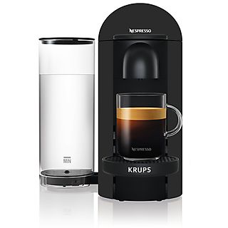 Cafetera de cápsulas - KRUPS Nespresso Vertuo Plus XN9038, 19 bar, 1260 W, Negro