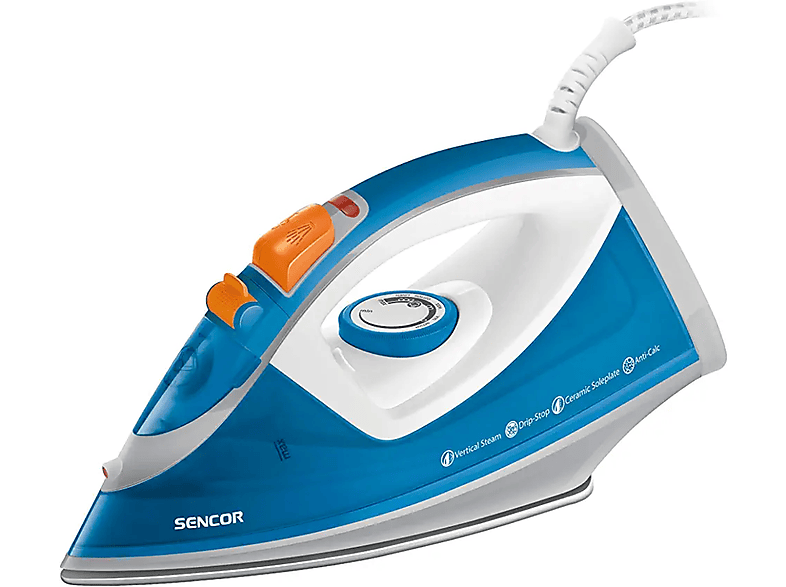 Plancha de vapor SENCOR SSI 7710BL, 300 ml, Azul MediaMarkt