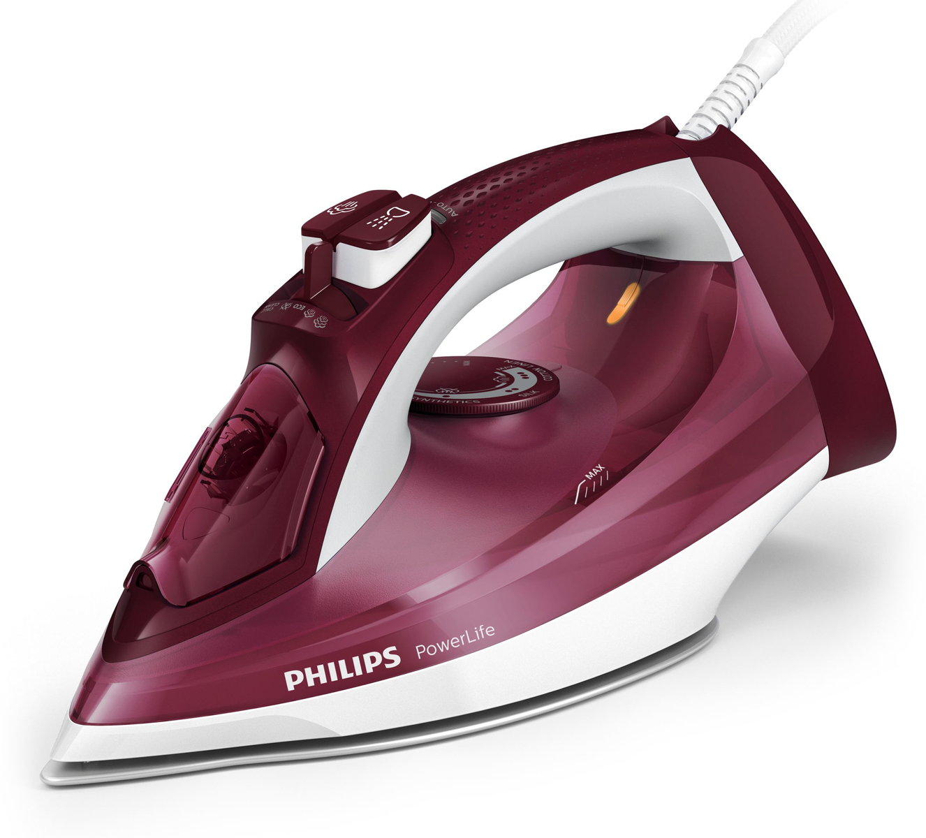 Plancha de vapor - GC2997/40 PHILIPS, 160g/min, 0,32 l, Blanco