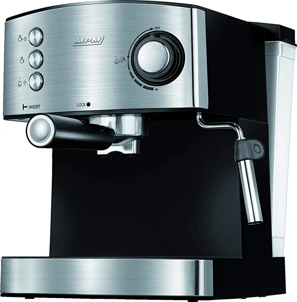 Cafetera express - MKW-06M MPM, 20 barbar, 850 W, Negro