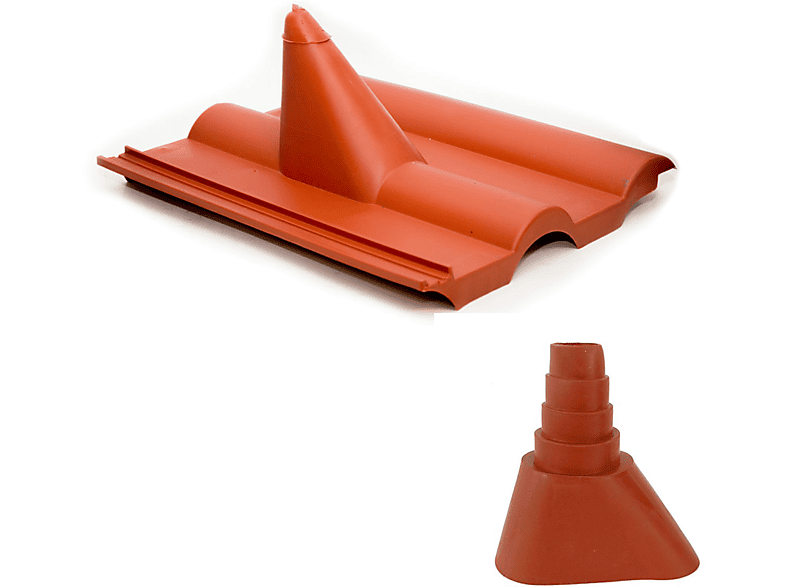 PREMIUMX Frankfurter Dachpfanne Rot Kunststoff Manschette Dachabdeckung, Dachabdeckung Rot
