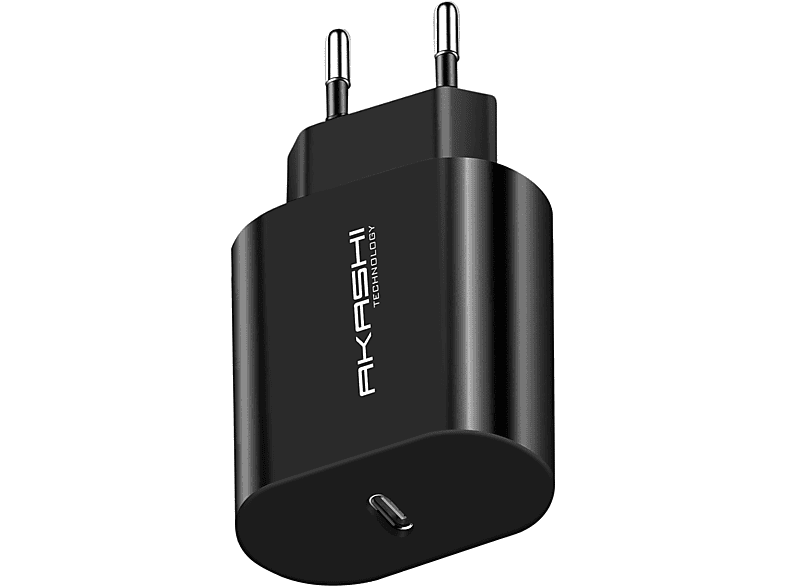 Universal, Netzteile 20W AKASHI Power USB-C Delivery Schwarz