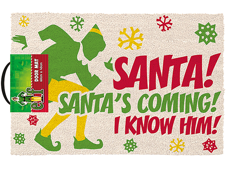 Kokos Fußmatte Coming - Elf - Santa\'s